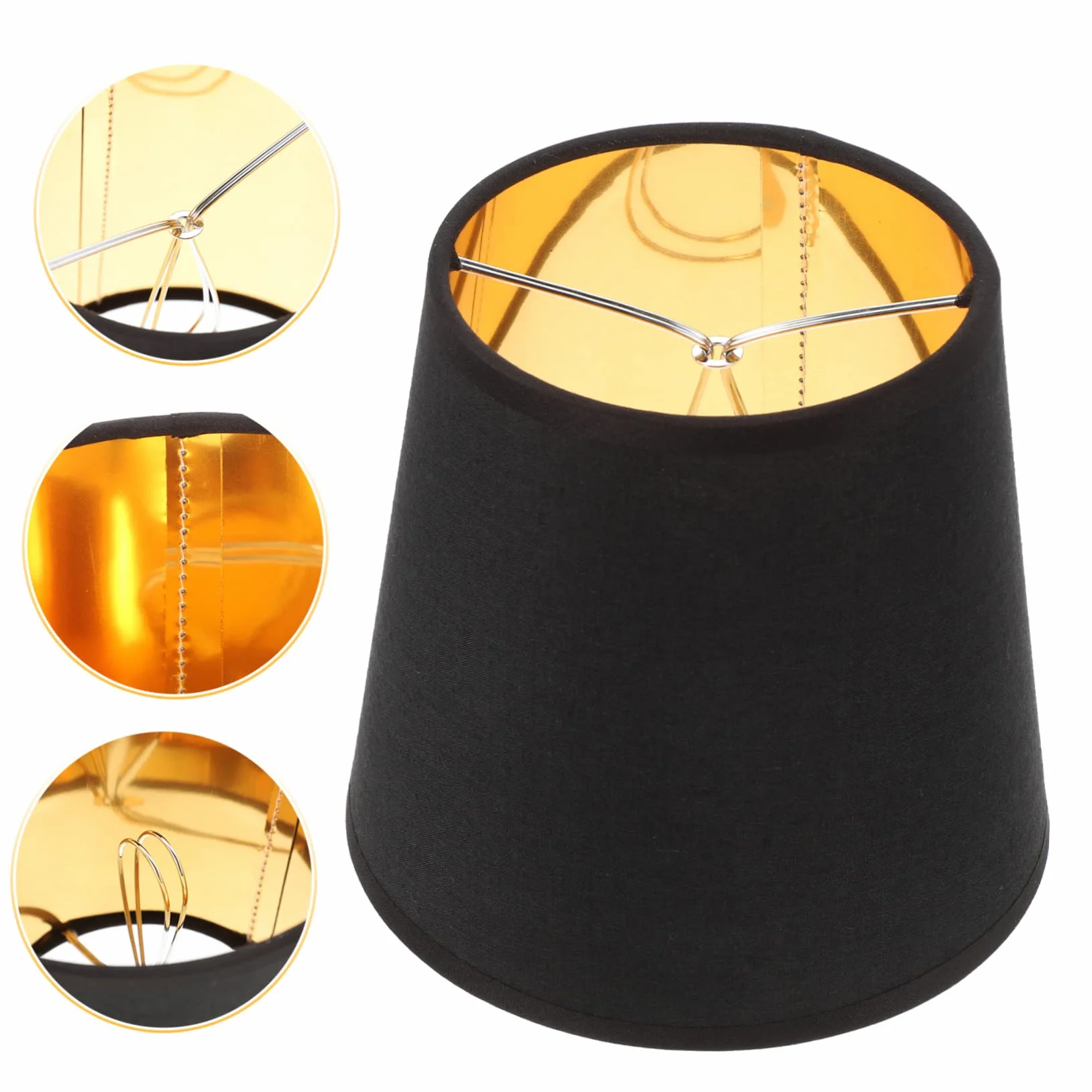 Uonlytech Abażur Z Tkaniny Abażury Do Lamp Stołowych Osłona Abażuru Zamienna Klosze Metalowe Abażur Lniany Dekoracyjny Abażur Abażur Do Lampy Ciemny Czarny Abażur Do Lampy Stołowej