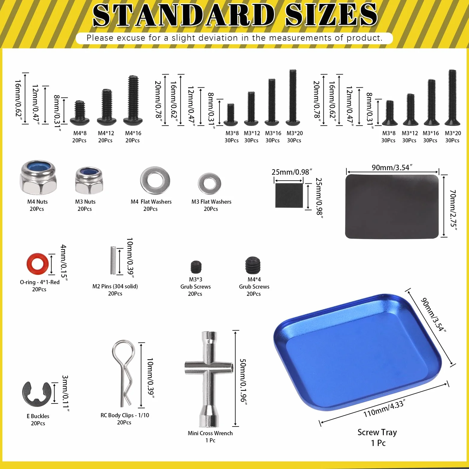 Zestaw śrub RC M3 M4 Metric Hex Button Socket Head Cap Screw, uniwersalny osprzęt do mocowania osiowego HPI 1/8 1/10 1/12 1/16