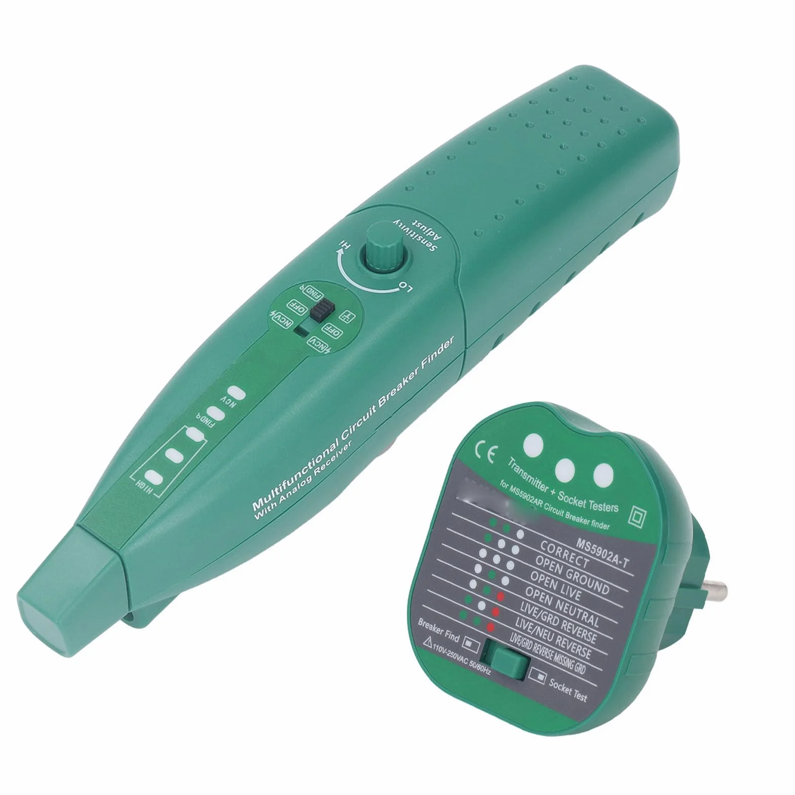 Automatyczny detektor wyłącznika, tester gniazdek elektrycznych z latarką 110-250 V