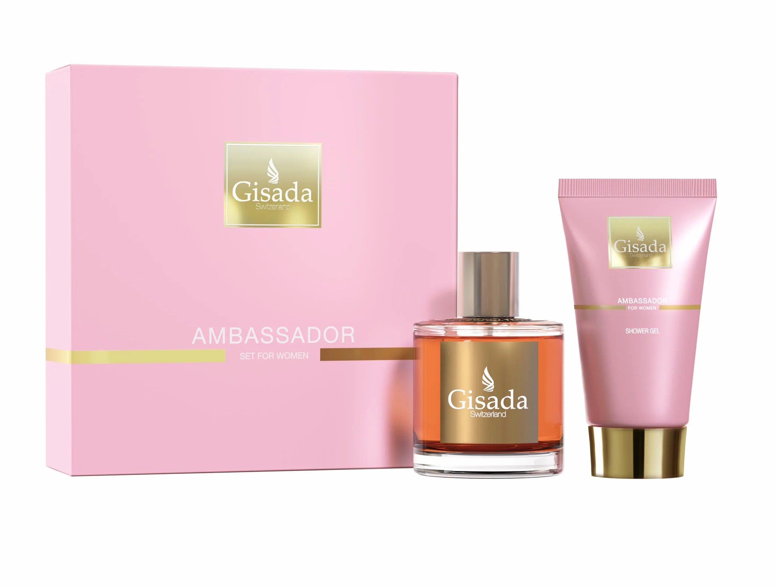 Gisada Ambassador Women Set | Eau de Parfum Spray 50 ml + żel pod prysznic 100 ml