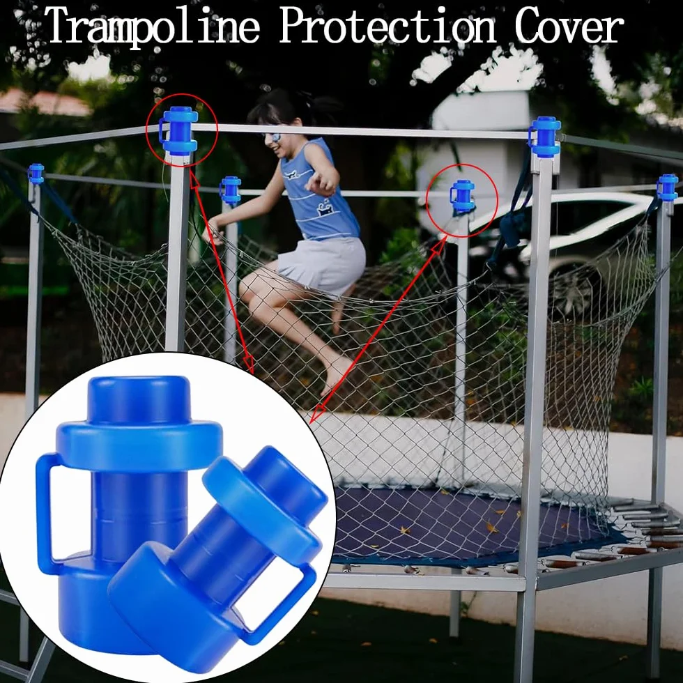8 sztuk Ø 25 mm końcówek do trampoliny, nakładki ochronne do trampoliny, wymienne nasadki do drążka trampolinowego, akcesoria do trampoliny (niebieski)