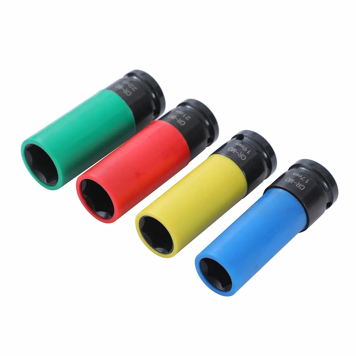 KATSU 1/2 Inch Drive Wheel Protector Impact Deep Socket Set 17mm 19mm 21mm 22mm 4 szt