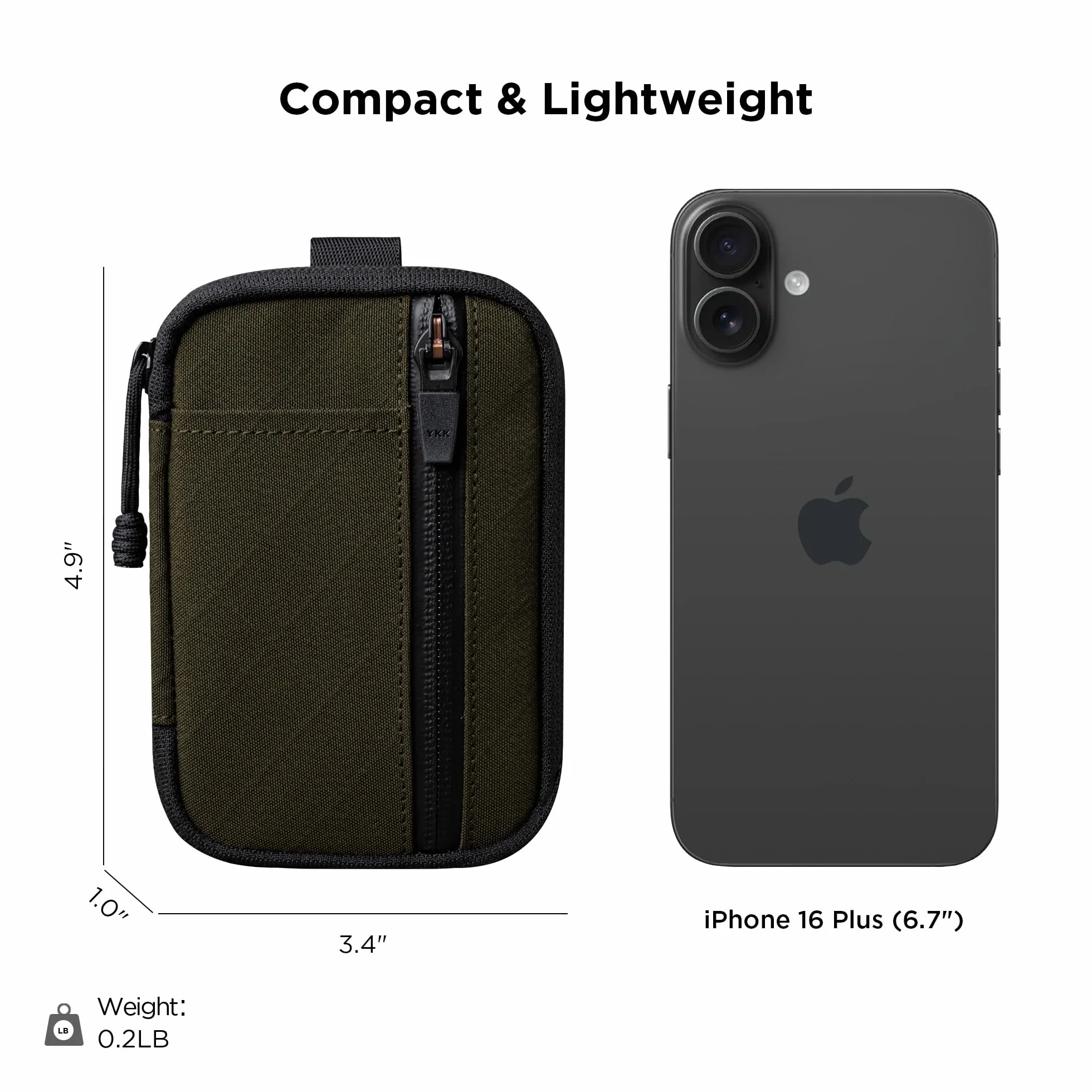 ALPAKA HUB Pouch Pro EDC Organizer – mała torba na narzędzia na elektronikę, kable z zamkiem YKK, odporna na warunki atmosferyczne