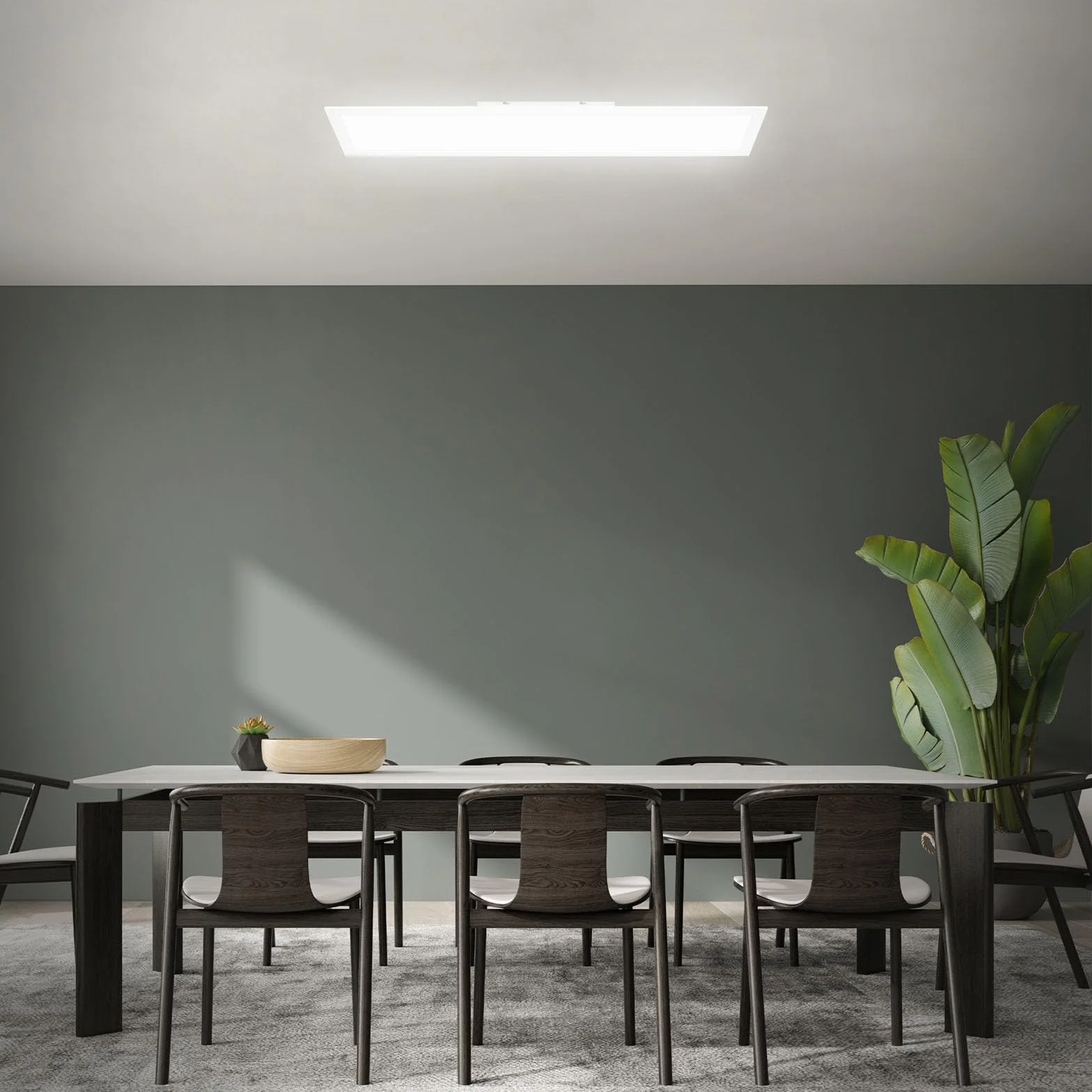 BRILONER Lampa sufitowa LED IP44 4000K biała
