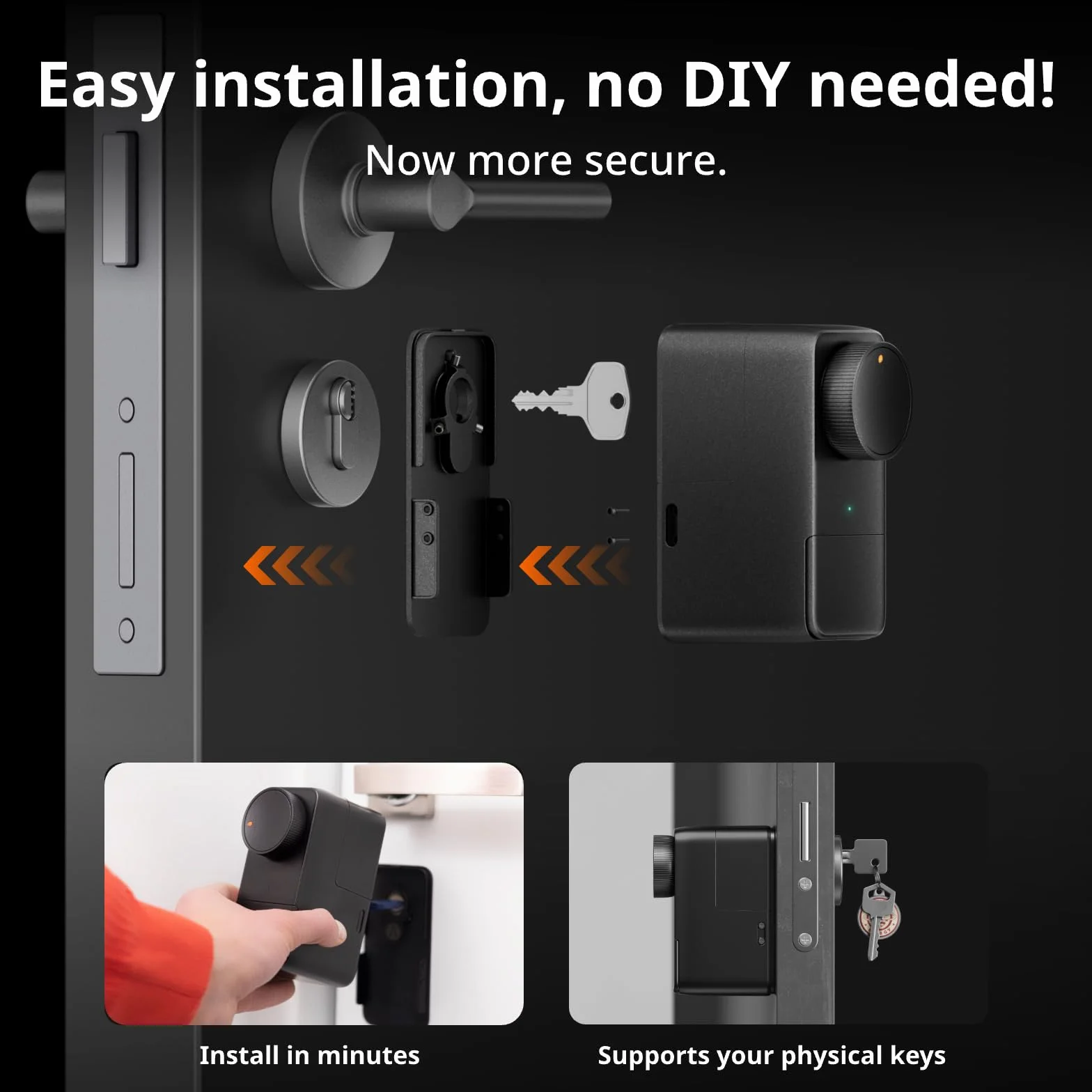 SwitchBot WiFi Smart Lock Pro z klawiaturą dotykową, zamek do drzwi z odciskiem palca, IP65