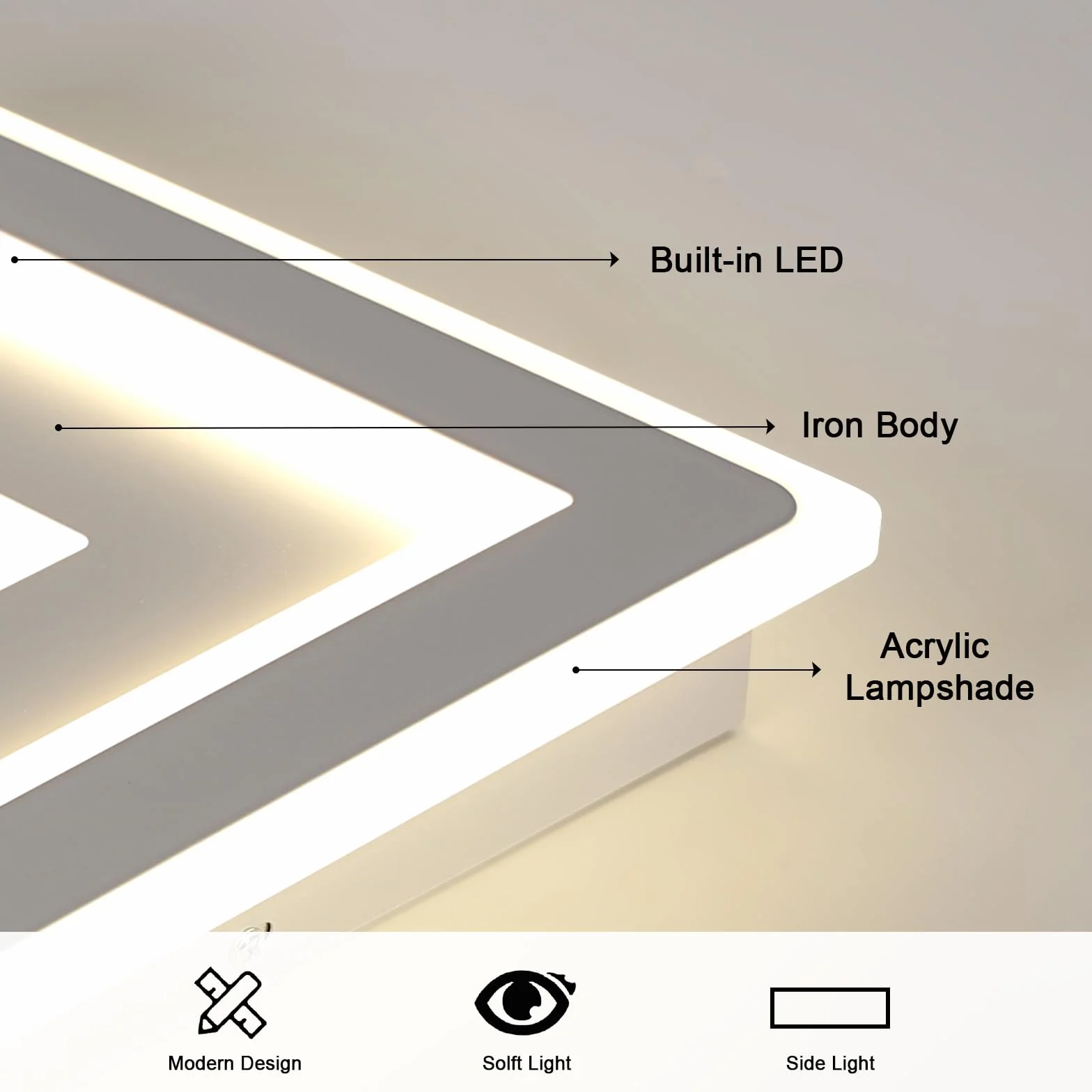 Comely Plafon LED akrylowy biały 40 cm 52W 4000K neutralne światło 220V