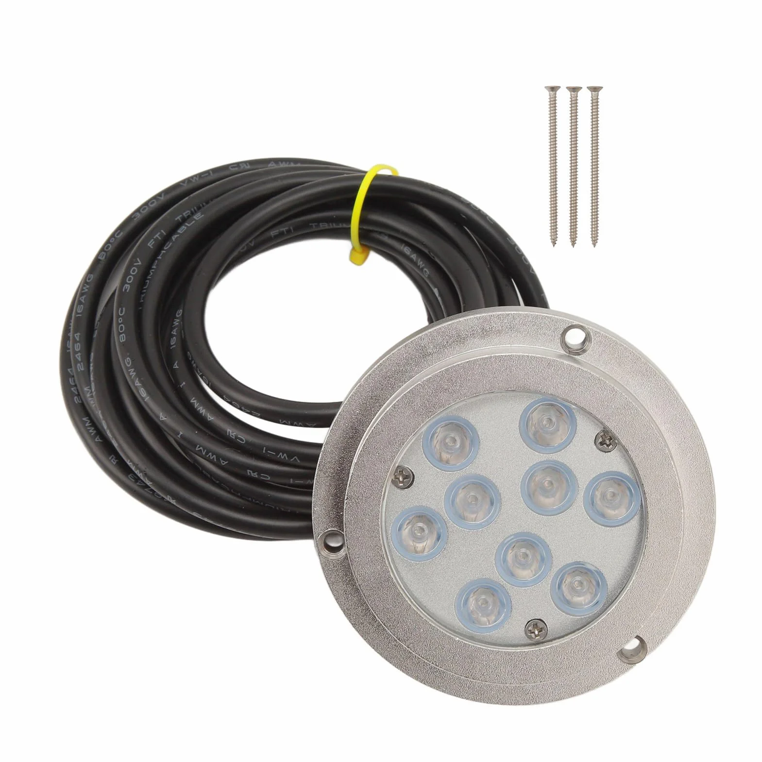 Podwodna Lampka LED do łodzi 3,8 Cala IP68 Wodoodporna Lampa Basenowa ze Stali Nierdzewnej do Jachtów, żaglówek i Morskiego Oświetlenia Dekoracyjnego