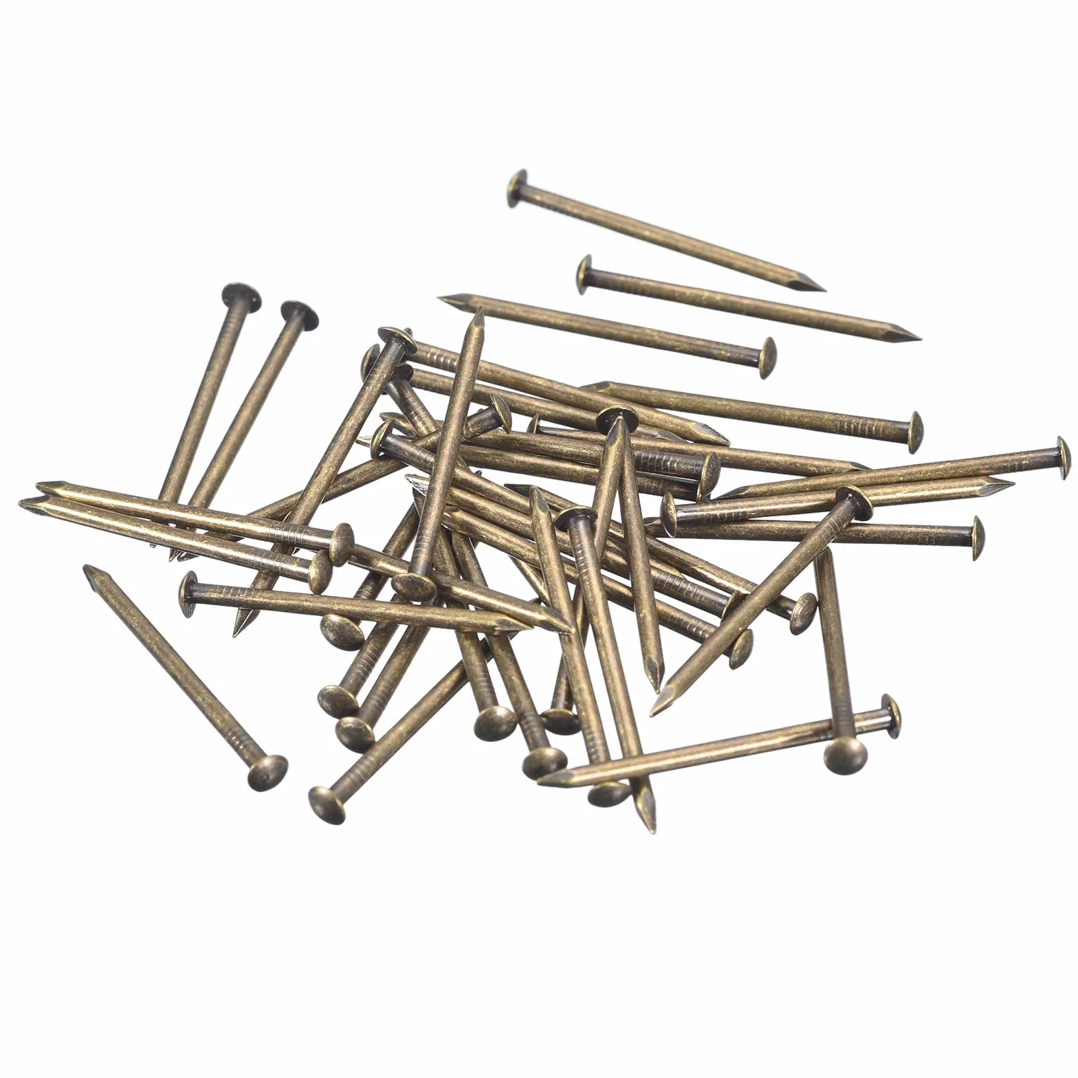 Mosiężne gwoździe 1,5 x 25 mm 70 sztuk do drewna DIY