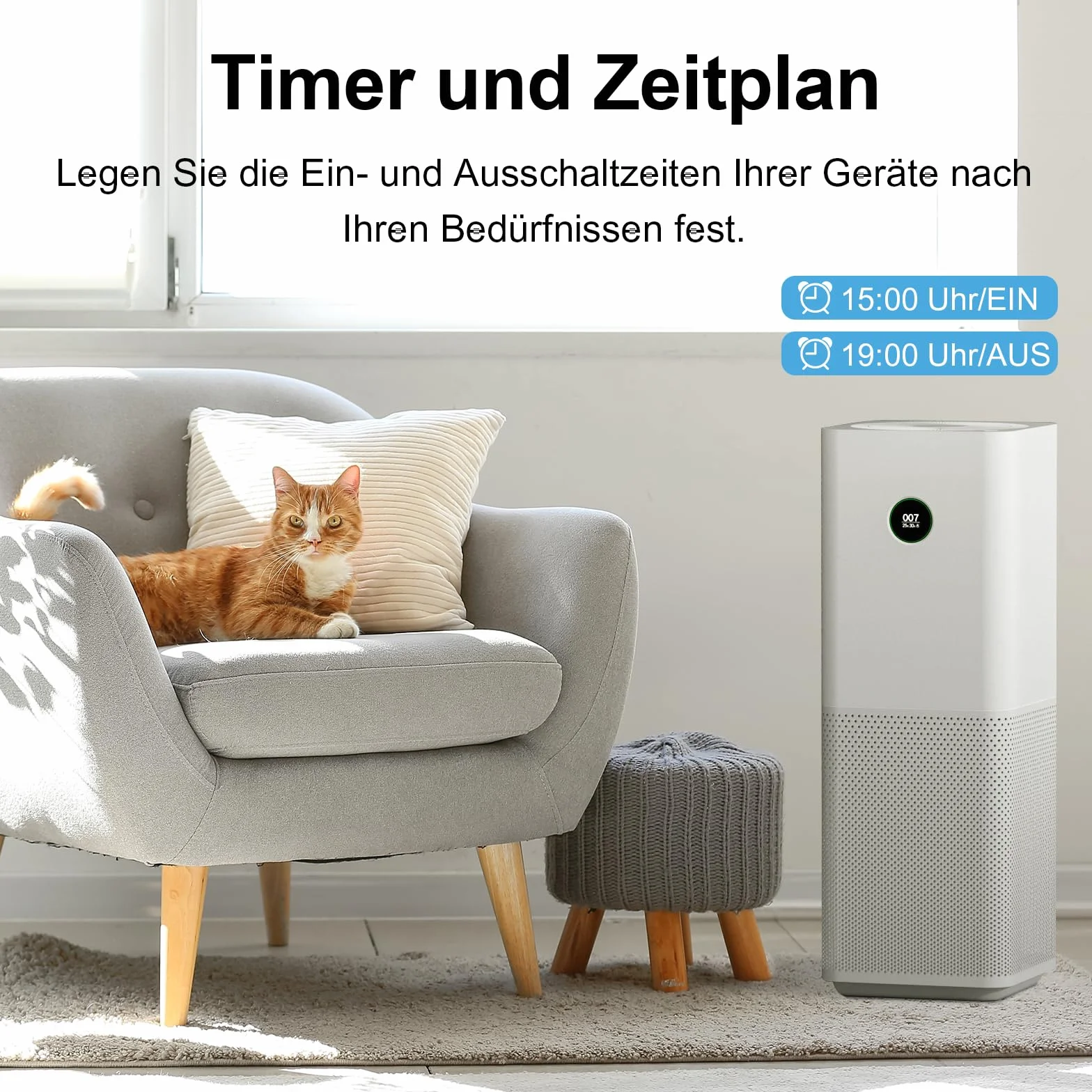 EIGHTREE Smart Plug 16A 3680W z miernikiem zużycia energii WiFi 2,4 GHz kompatybilny z Alexa Google Assistant