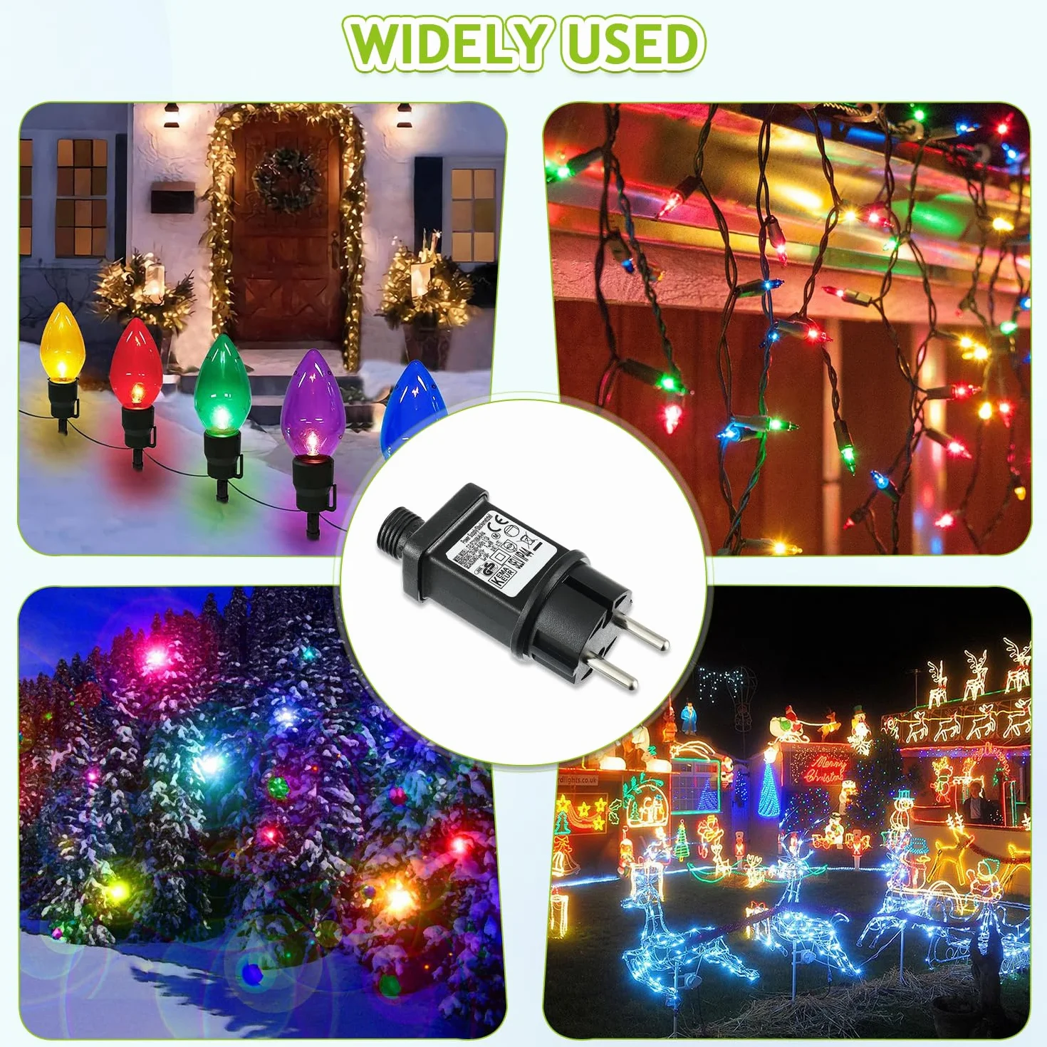 Zasilacz LED IP44 31V 6W wtyczka transformatorowa 8 trybów z pamięcią i timerem do oświetlenia bożonarodzeniowego