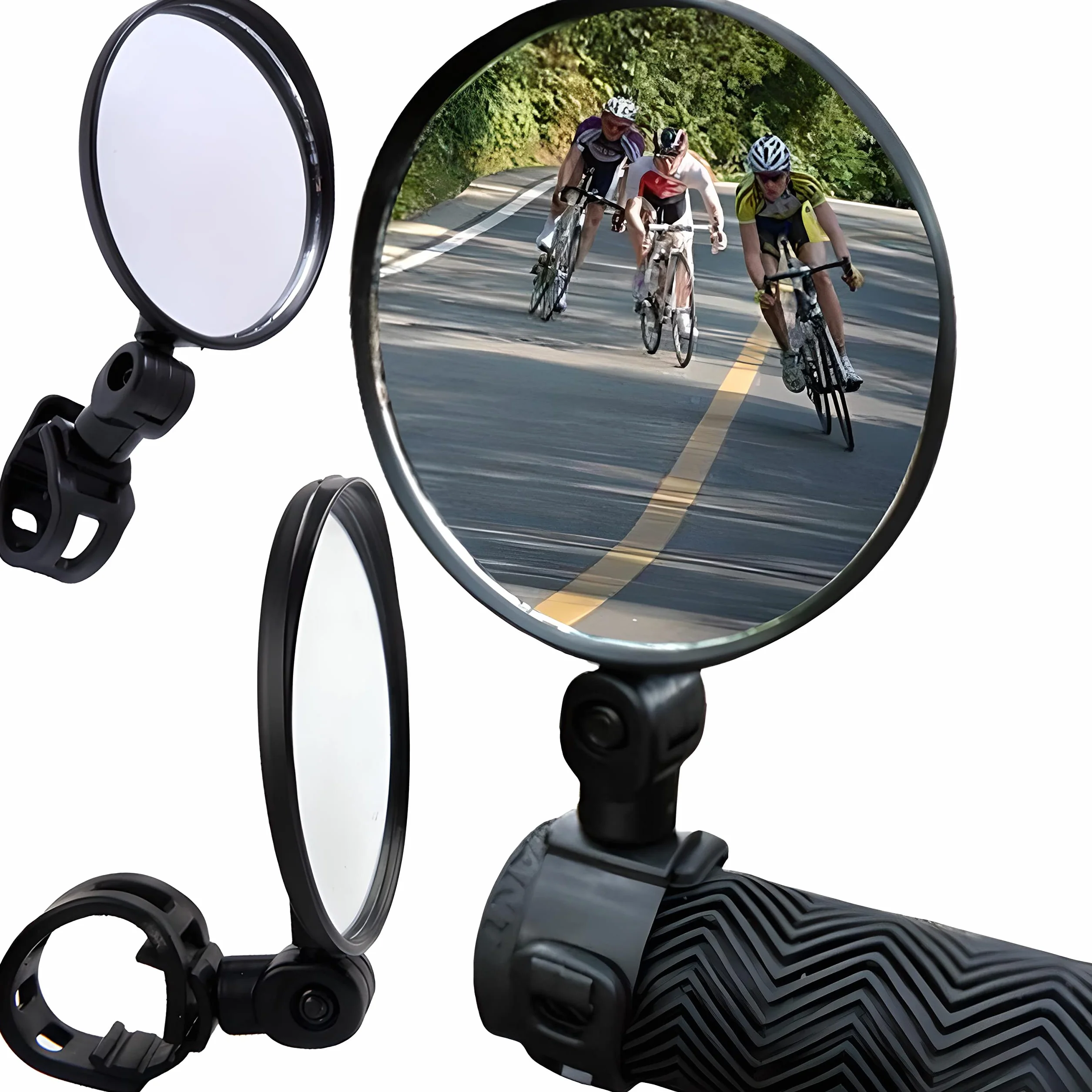 Retoo lusterko rowerowe HD 360° obrotowe, lusterko wsteczne rowerowe do kierownicy 15-35 mm, lusterko rowerowe do kierownicy do e-roweru, MTB, roweru szosowego, lusterko z uchwytem, nad i pod