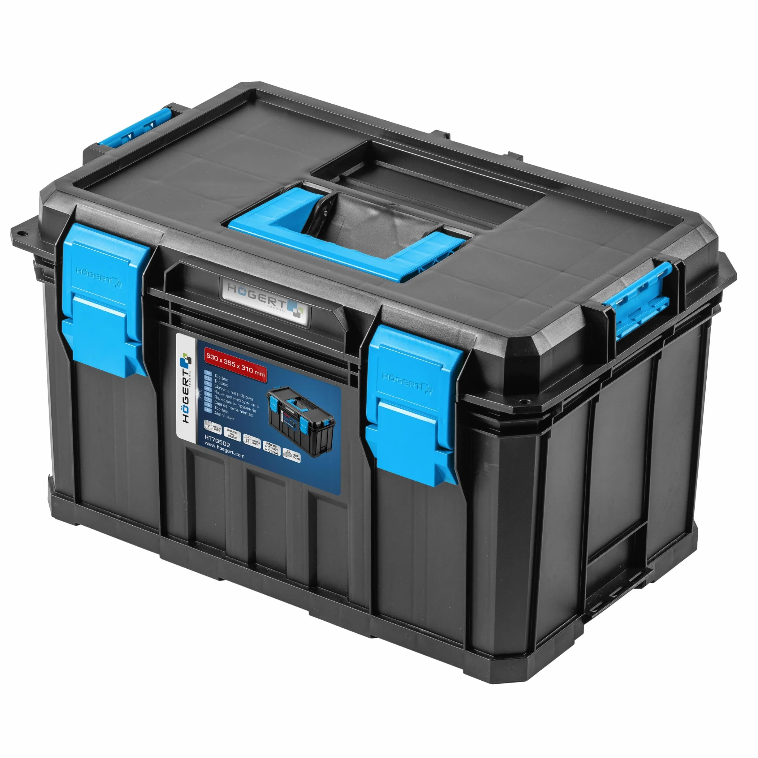 Högert Technik Skrzynka narzędziowa 50 kg modułowa ABS HT7G502