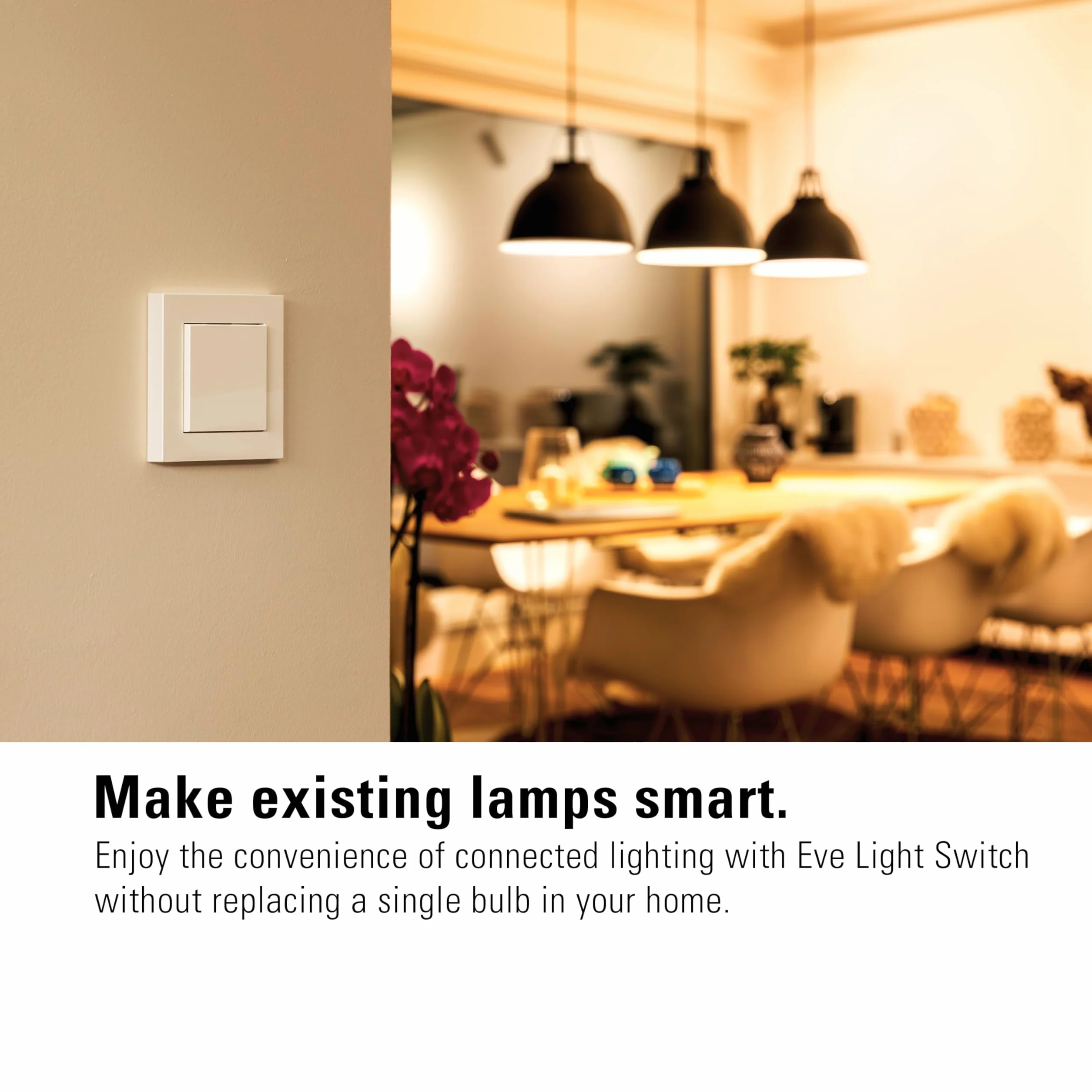 Eve Light Switch inteligentny włącznik światła pojedynczy przełączany krzyżowy Bluetooth Thread