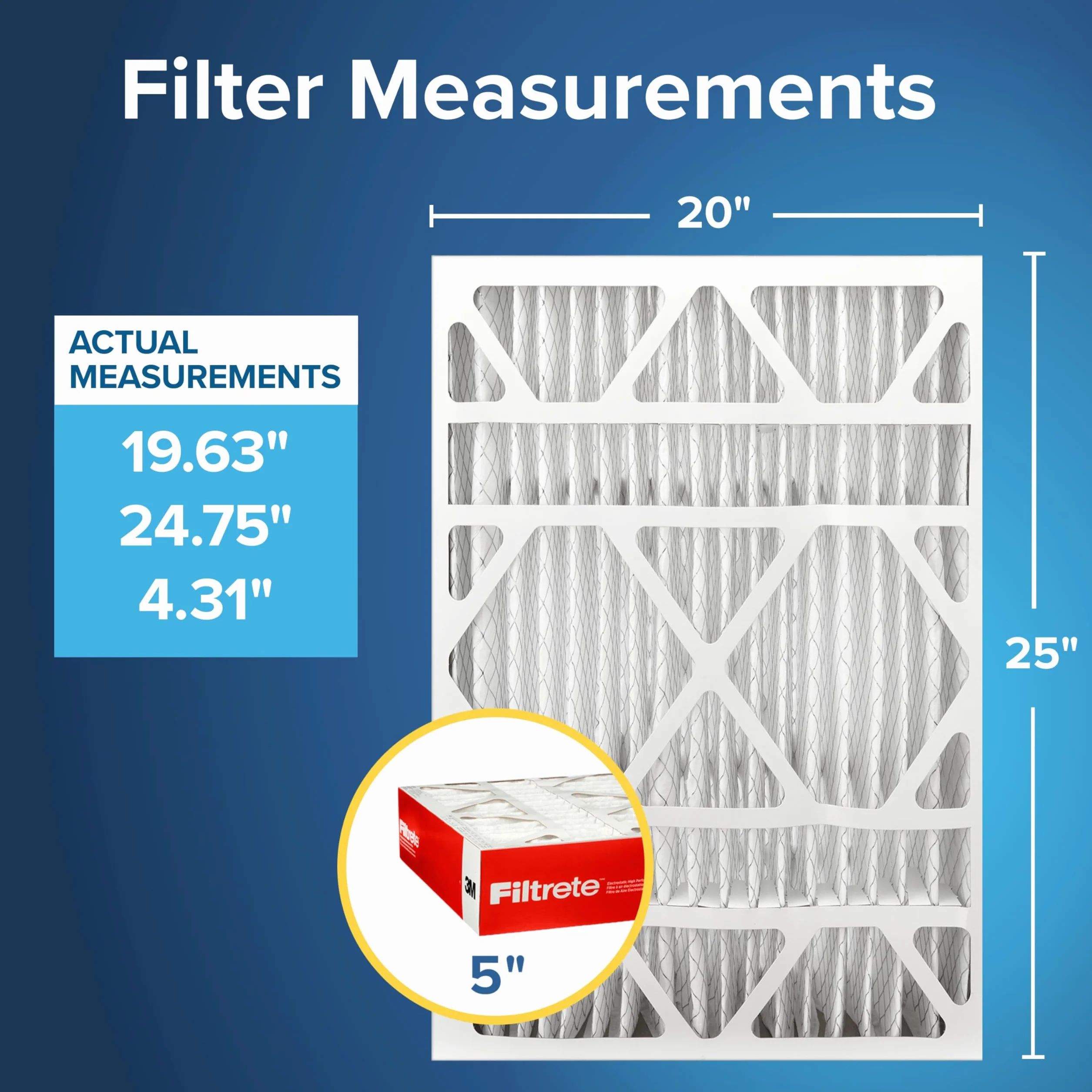 Filtrete Filtr powietrza 20 x 25 x 5 MPR 1000 MERV 11, 2-pak