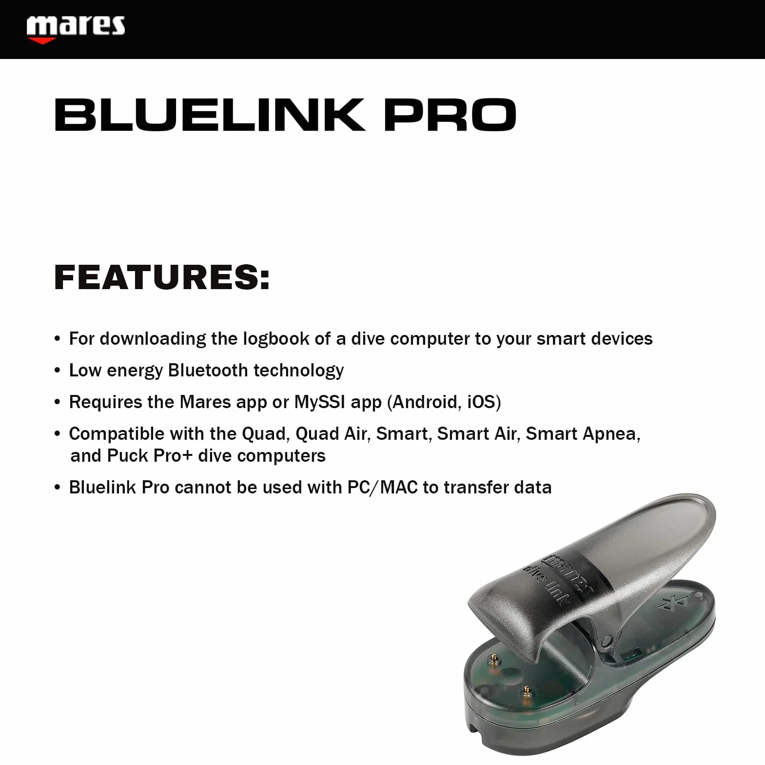Mares Adapter Bluelink Pro, szary, jeden rozmiar
