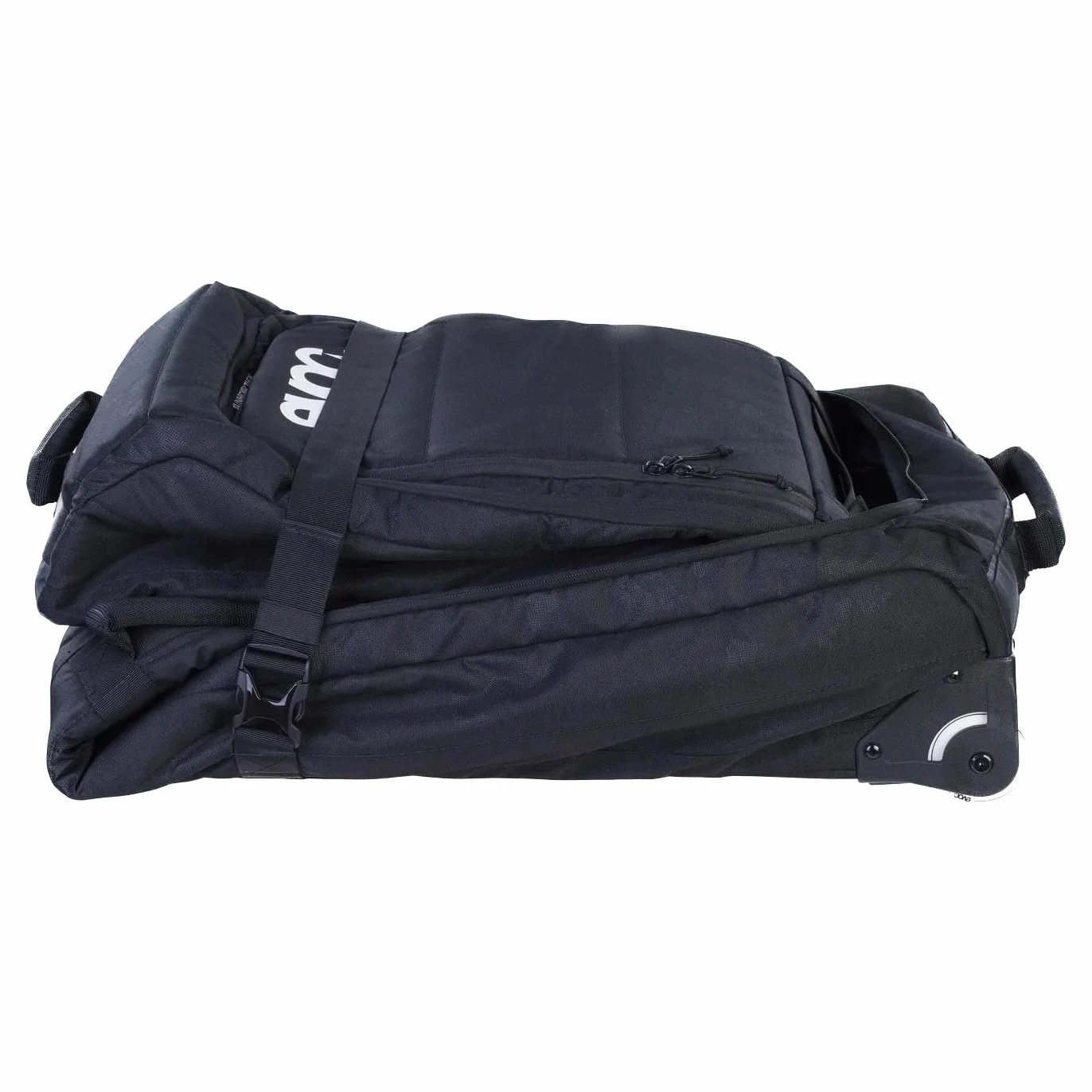 Torba na narty i snowboard EVOC SNOW GEAR ROLLER (na 3-4 pary nart lub 2 deski snowboardowe, wyściełana, składana, wymienne kółka, komora na lawiny, rozmiar: L), wielokolorowa