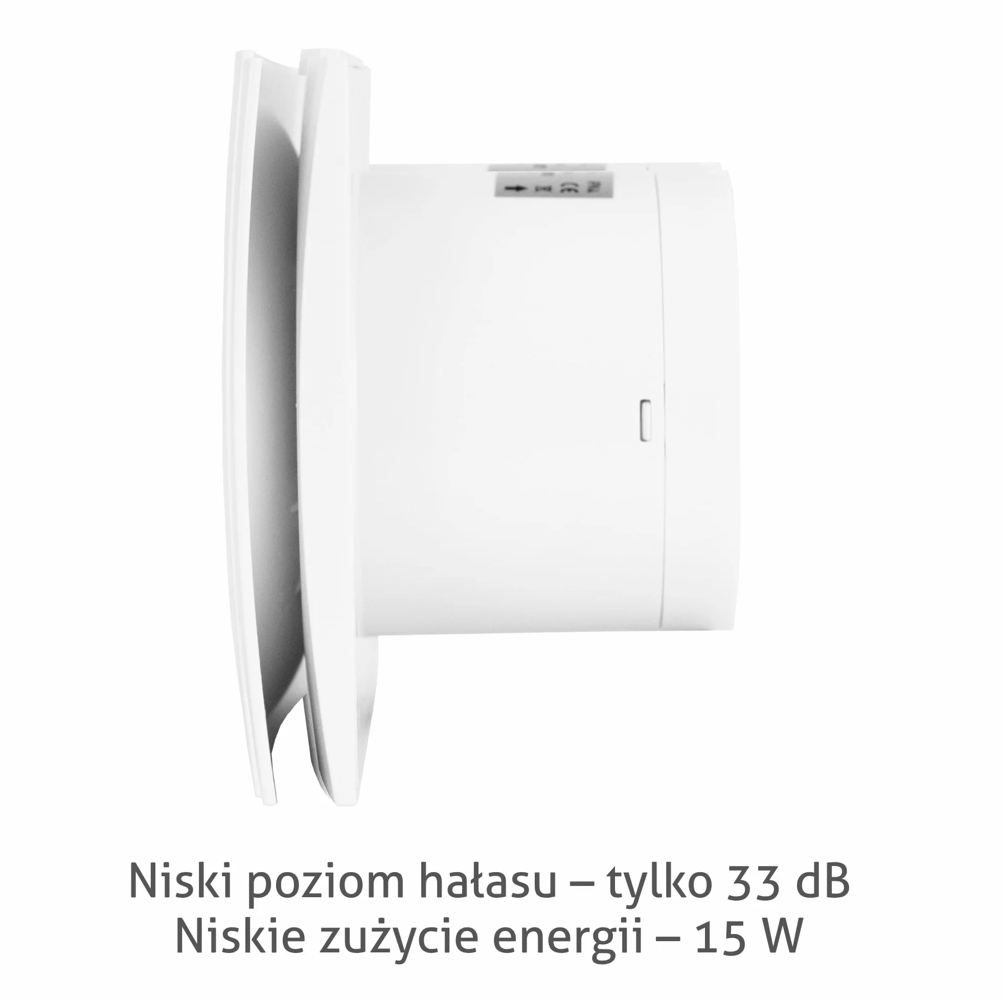 Turbionaire RING 100 SW Cichy Wentylator Łazienkowy z Podwójnym Zasysaniem Ø100mm IPX4 Biały