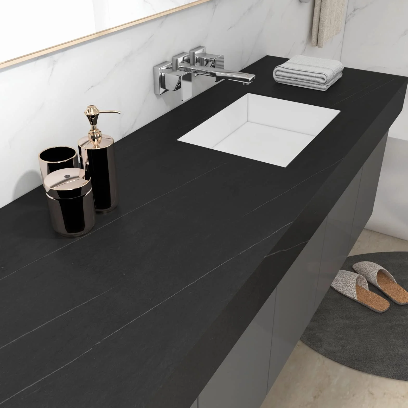 Decotalk Tapeta marmurowa samoprzylepna 40x300 cm winylowa wodoodporna