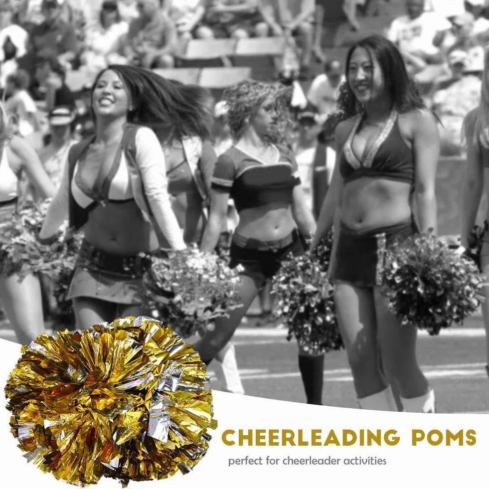 MAGT Cheerleaderka pompony cheerleaderka, 1 para cheerleaderek, aerobik, pompony cheerleaderki, metalowe, na imprezę taneczną, do szkoły, na zawody sportowe (7#)