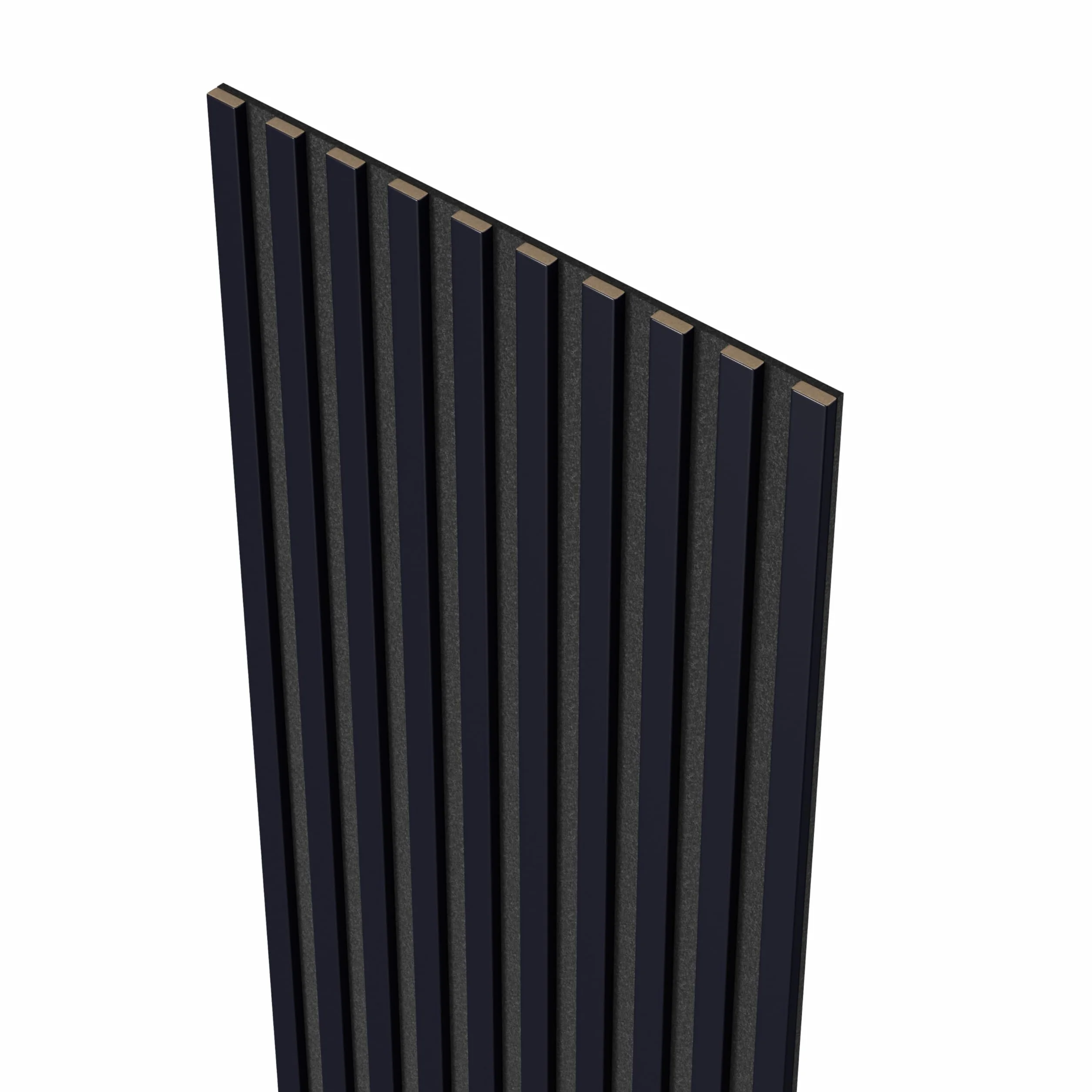 Lamele na Czarnym Filcu 275 x 53 cm Kolor: Indigo Blue Panele Akustyczne Naturalne Panele Ścienne