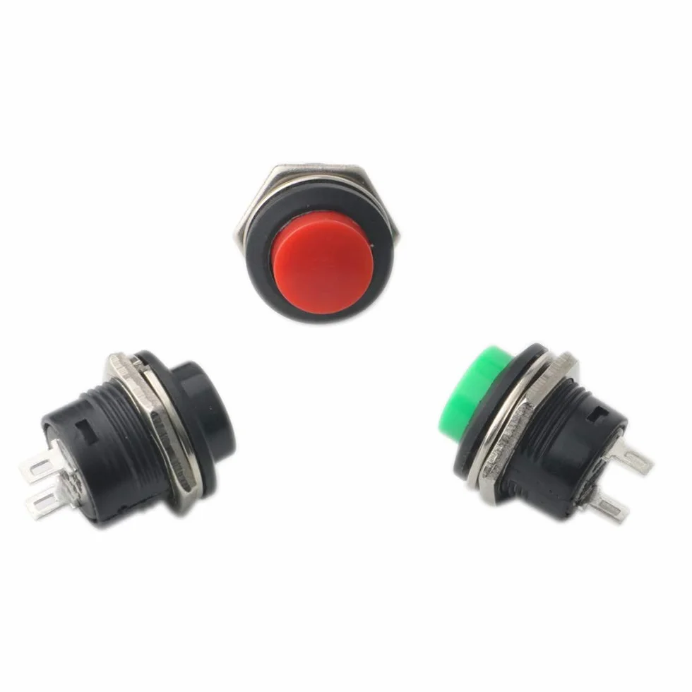 RUNCCI-YUN 24-pak przełączników przyciskowych SPST chwilowy mini AC 250V 3A 125V 6A bez blokady sprężynowy