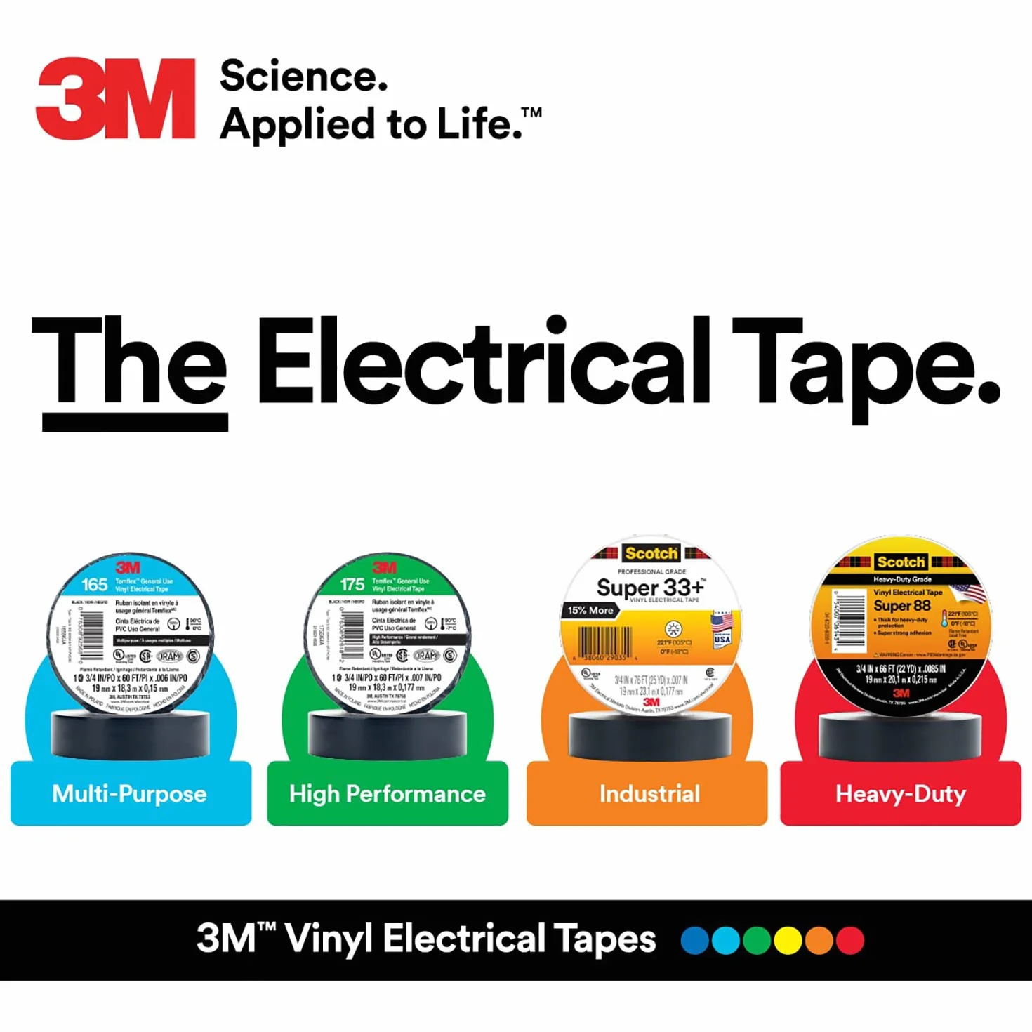 3M Super 33+ Taśma Izolacyjna do Izolacji Elektrycznej, Czarny, 20 m