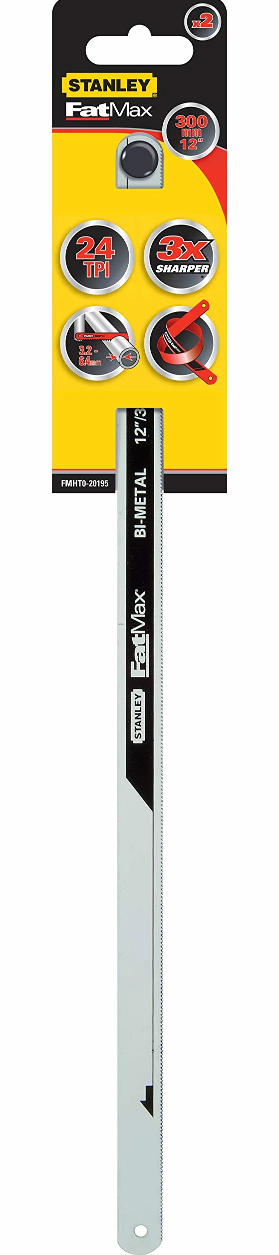 Stanley FatMax FMHT0-20195 Hojas de Sierra Bimetal 24dpp (2 ud)