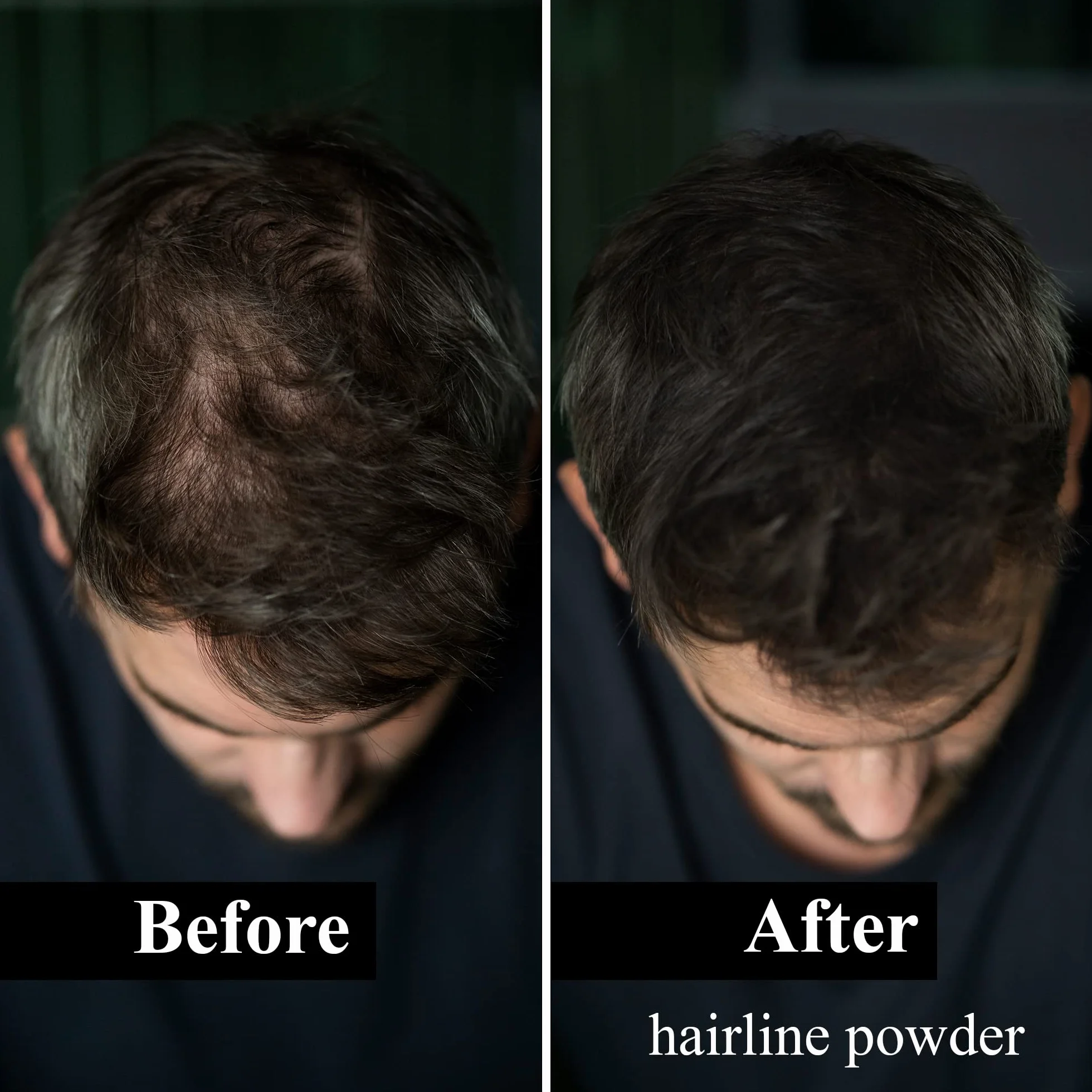 LEON MIGUEL Puder do odrostów – Hairline Powder jako wodoodporny korektor do włosów do kaszerowania odrostów dla kobiet i mężczyzn, niewidoczny makijaż do zagęszczania włosów – 4 g | ciemny brąz