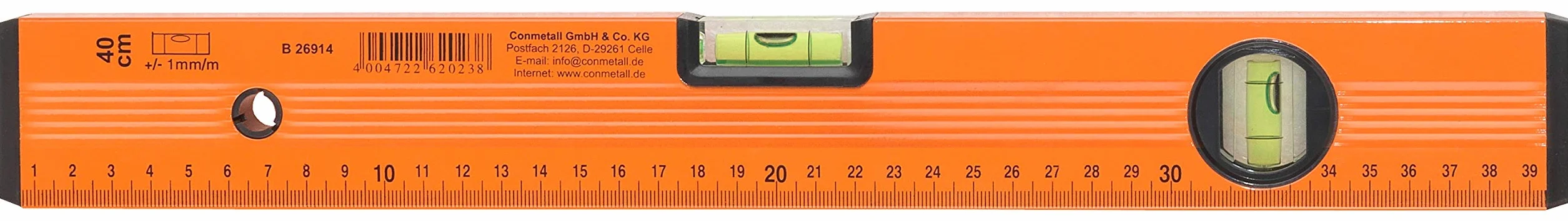 Poziomica 40 cm Pomarańczowy