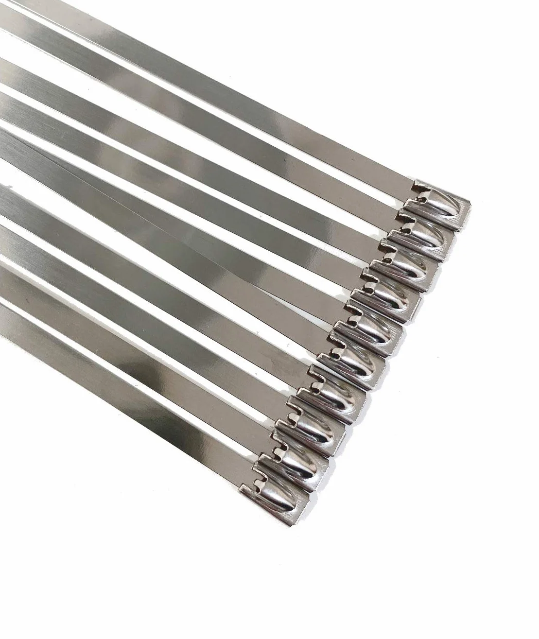 Opaski kablowe ze stali nierdzewnej TR - metalowe opaski kablowe SS304 i SS3016 bardzo długie i duże (wytrzymałe) 10 sztuk (4,6 mm x 800 mm)