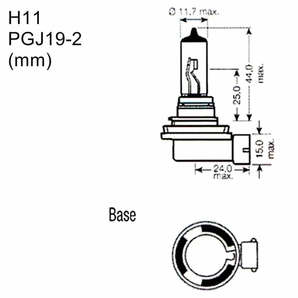 M-Tech Tech Z8 lampa halogenowa PGJ19 – 2 12 V/55 W H11, srebrna, czarna