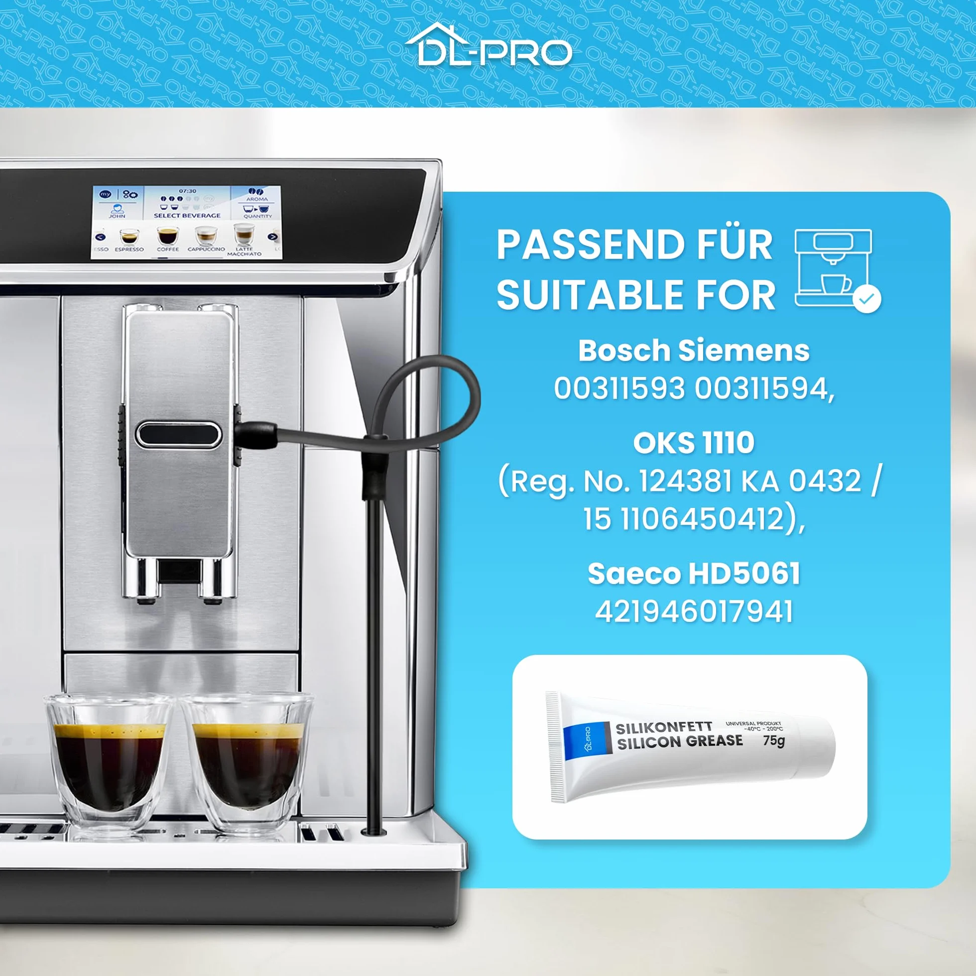 Smar silikonowy bezpieczny dla żywności 75g do ekspresów Philips Siemens Delonghi