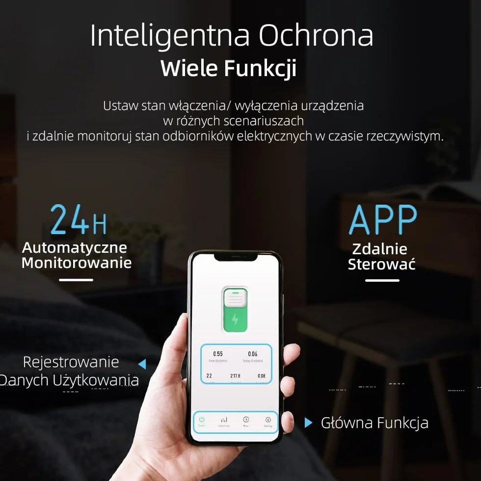 Smart Life WIFI 1P szyna DIN inteligentny przełącznik TUYA APP 16A