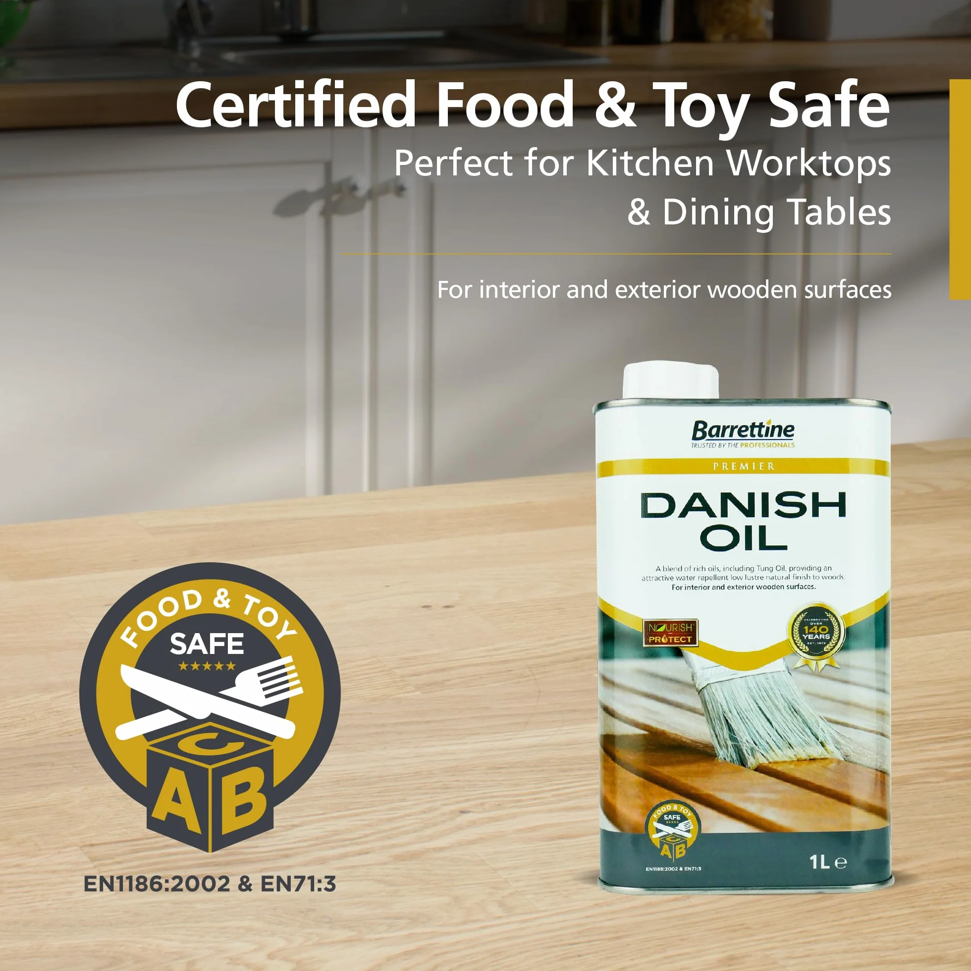Barrettine Premier Danish Oil 500 ml – wodoodporny olej do drewna