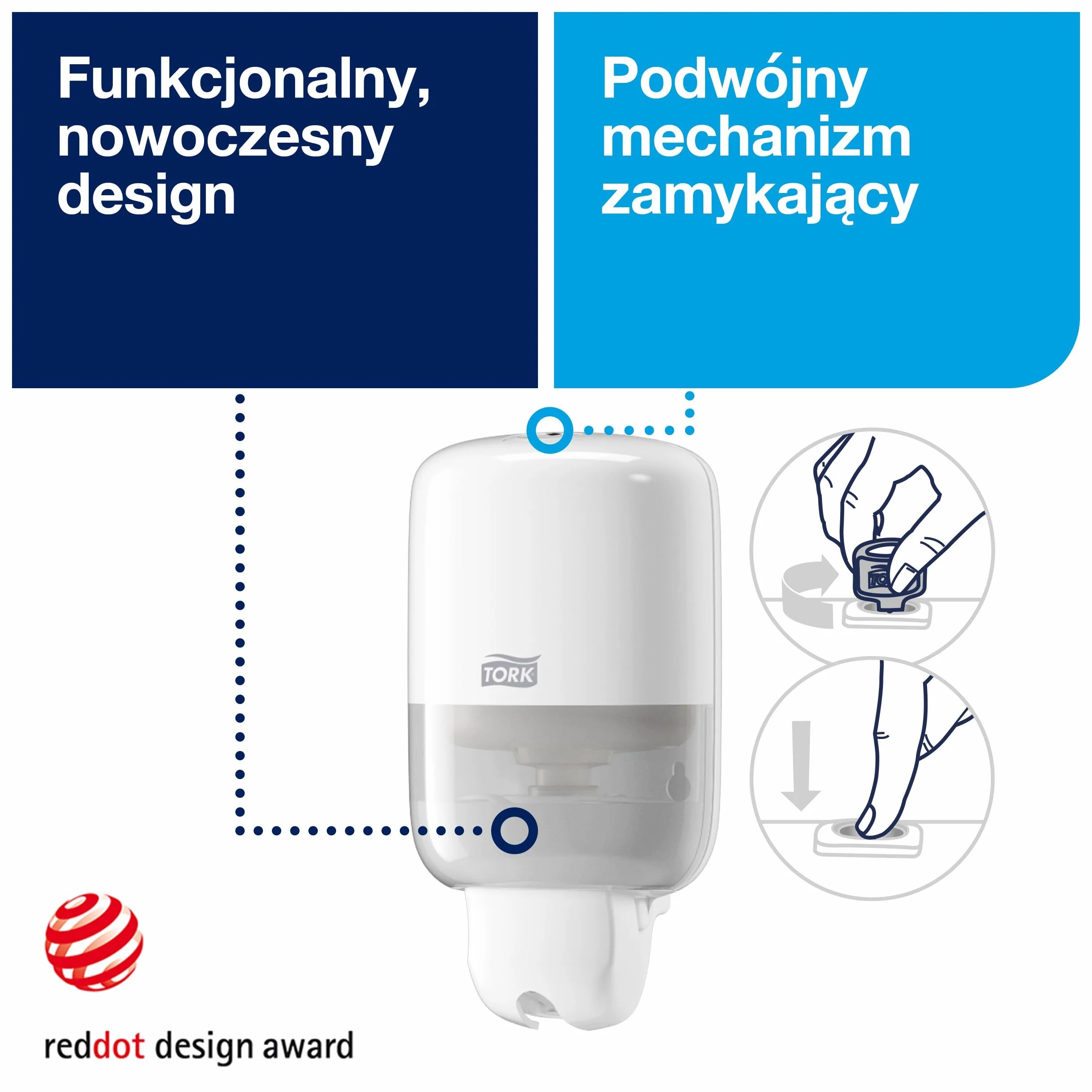 Tork Elevation mini dozownik do mydła w płynie biały S2 561000