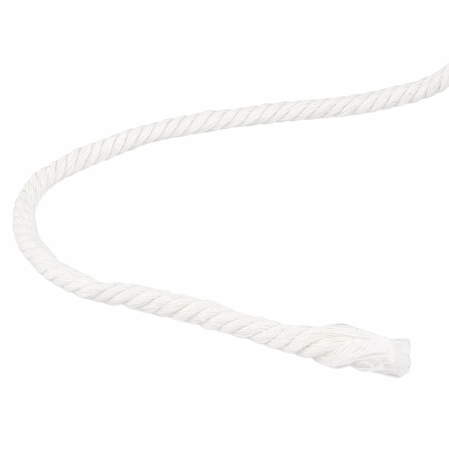 Bawełniana przędza do makramy 6 mm x 150 m biały sznur