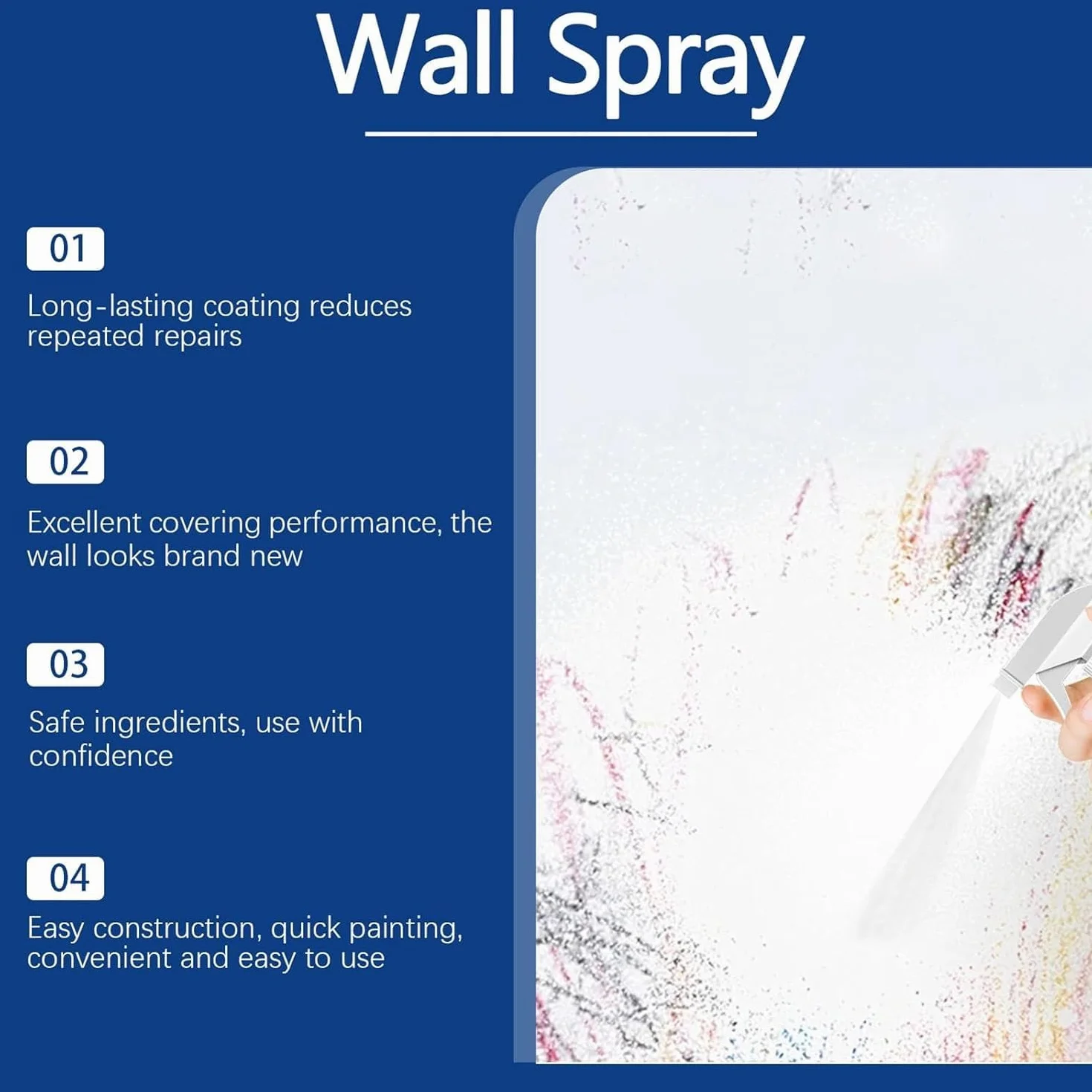 Magic Wall Repair Spray Set - Odporna Na Kurz I Plamy, Uniwersalna Farba Do Naprawy ścian (3 Szt.)