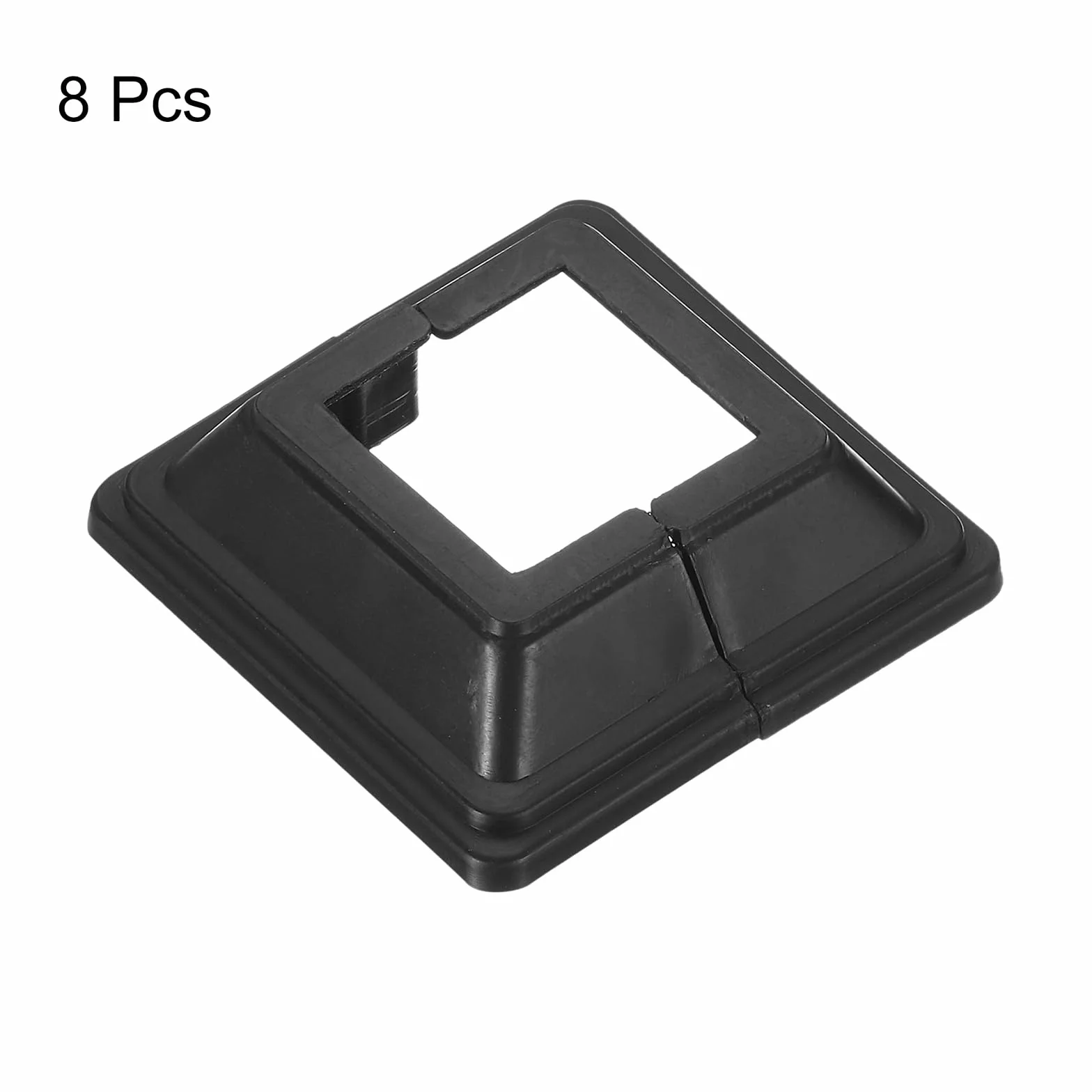 QUARKZMAN Pokrywa podstawy słupka 8 szt. 32 x 32 mm osłona z tworzywa sztucznego do ogrodzenia balustrady schodów balkonowych 72 x 72 mm