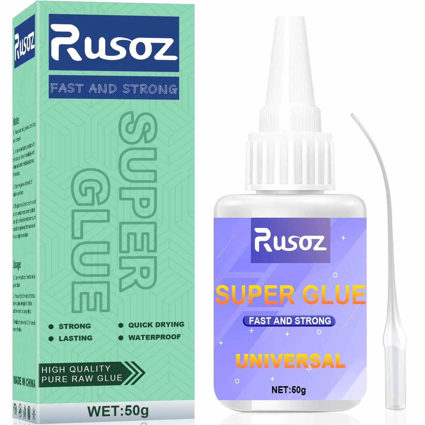 Super Glue Szybki Klej Extra Silny 50g Płynny Przezroczysty Do Metalu Plastiku Szkła Drewna