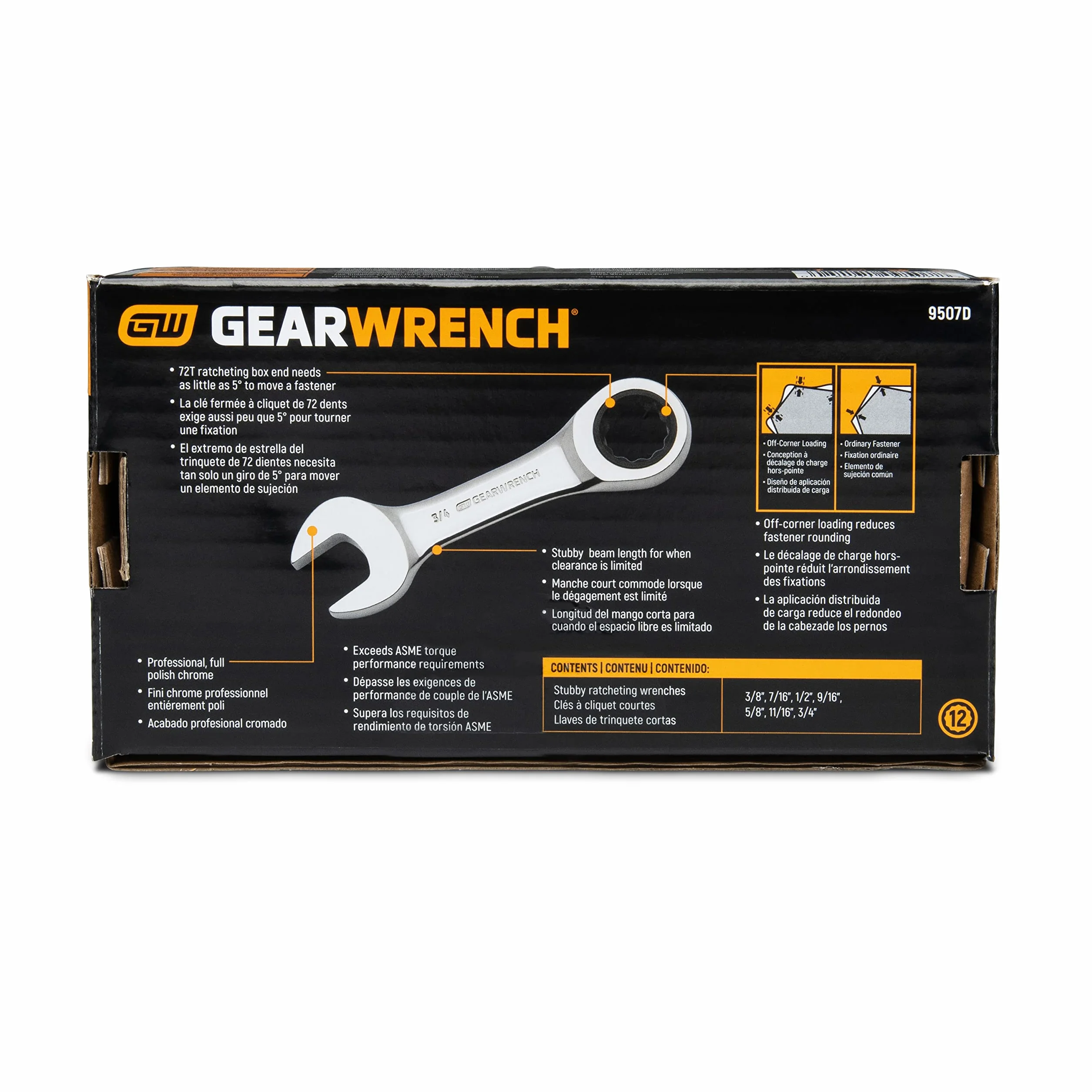 GEARWRENCH Zestaw kluczy grzechotkowych Crowfoot metryczny 10 szt. 89119