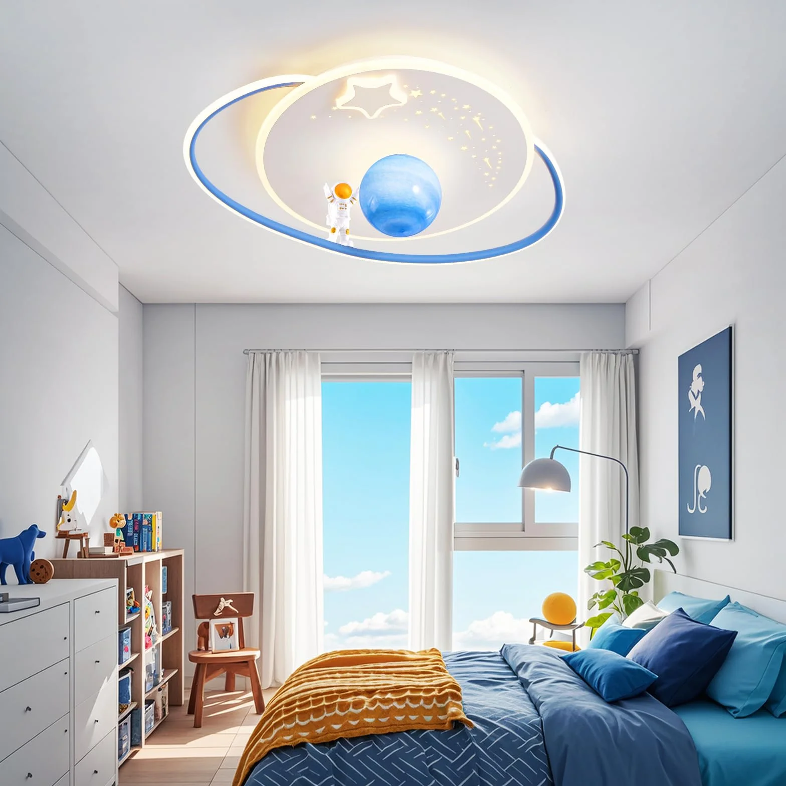 Lampa Dziecięca Sufitowa LED Astronauta do Pokoju Dziecięcego, Salonu, Sypialni