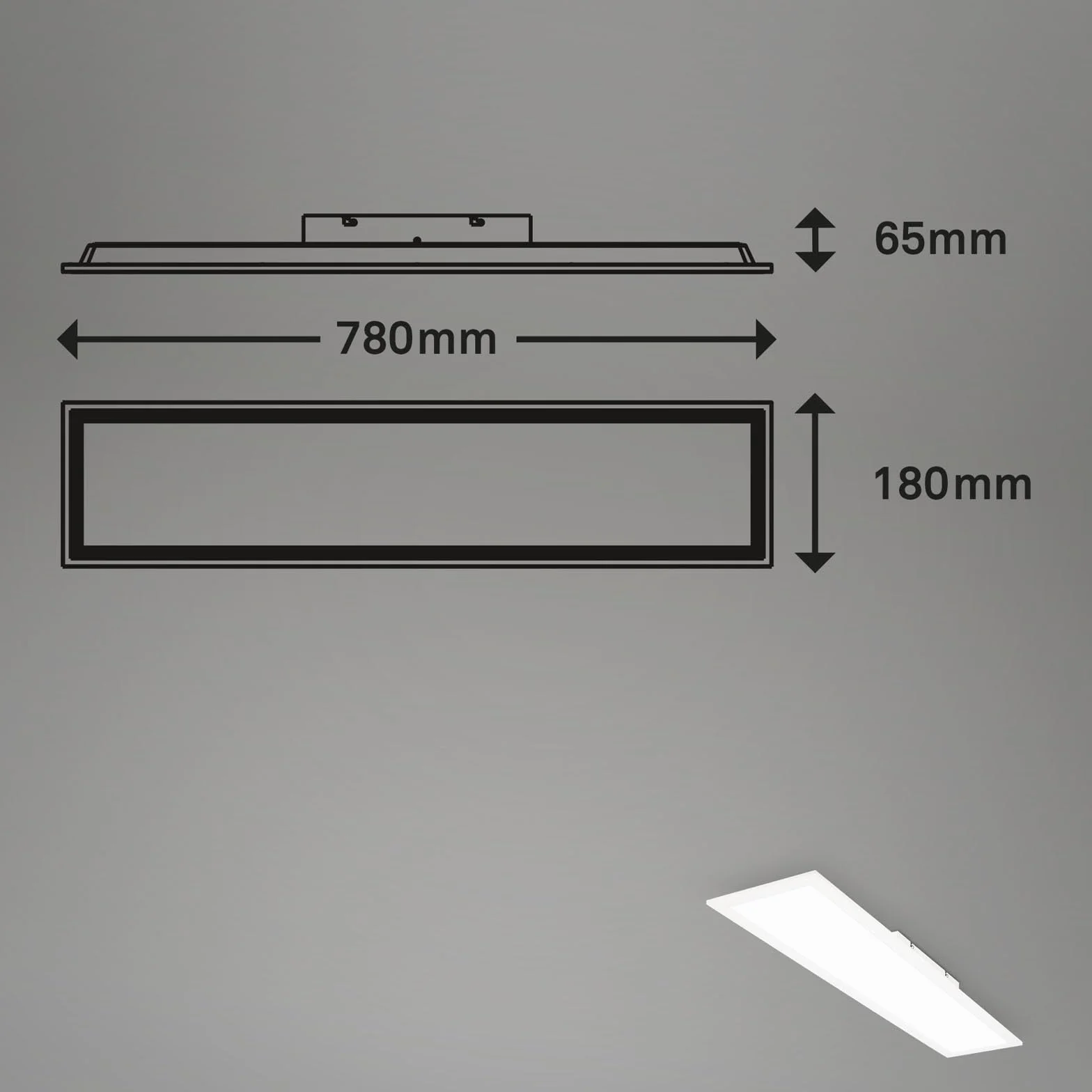 BRILONER Lampa sufitowa LED IP44 4000K biała