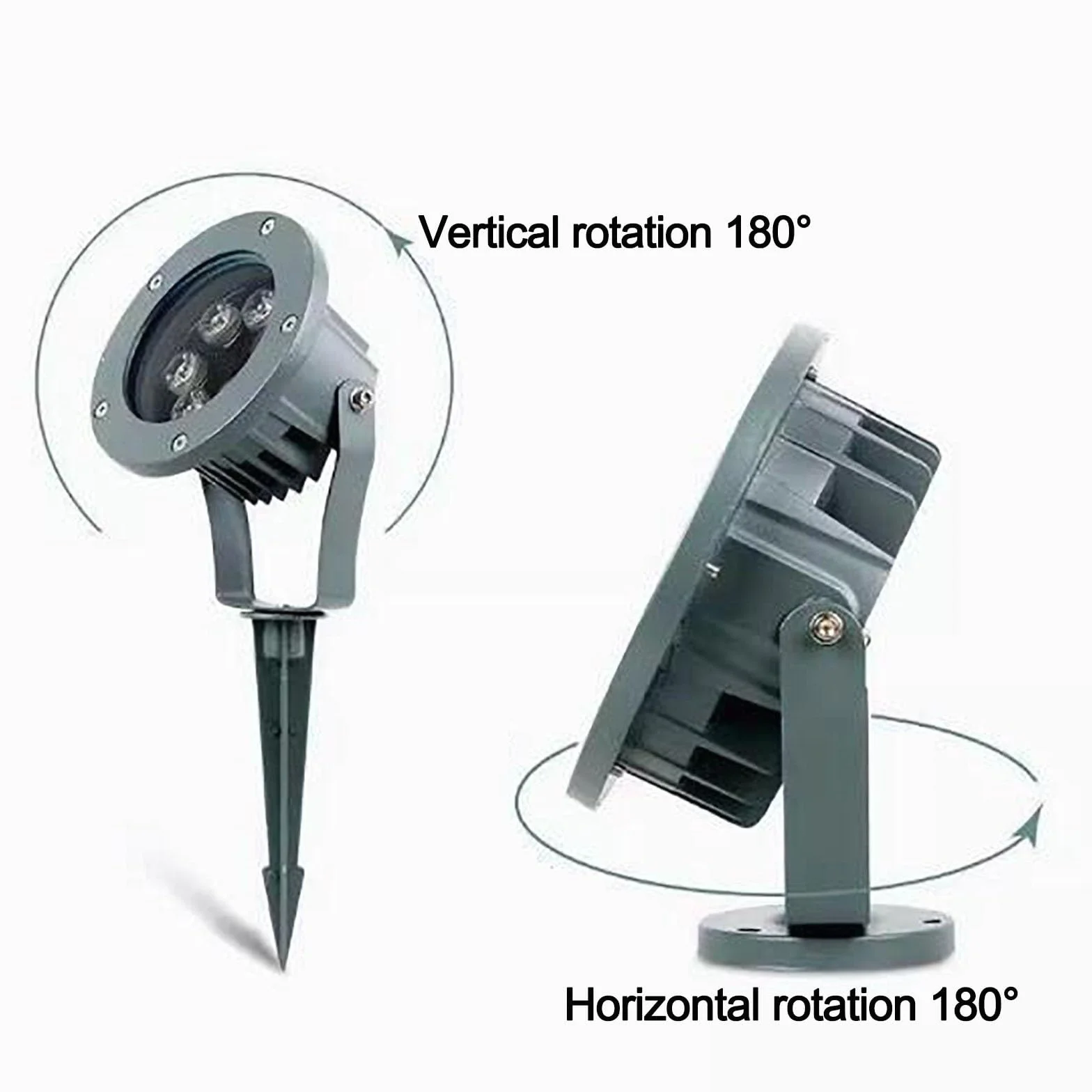 Reflektor LED na drzewo, okrągły reflektor LED do użytku na zewnątrz, AC 220 V, IP65, wodoszczelny, potrójna bawełna, projekcja trawnika ogrodowego (żółty, A-36 W)