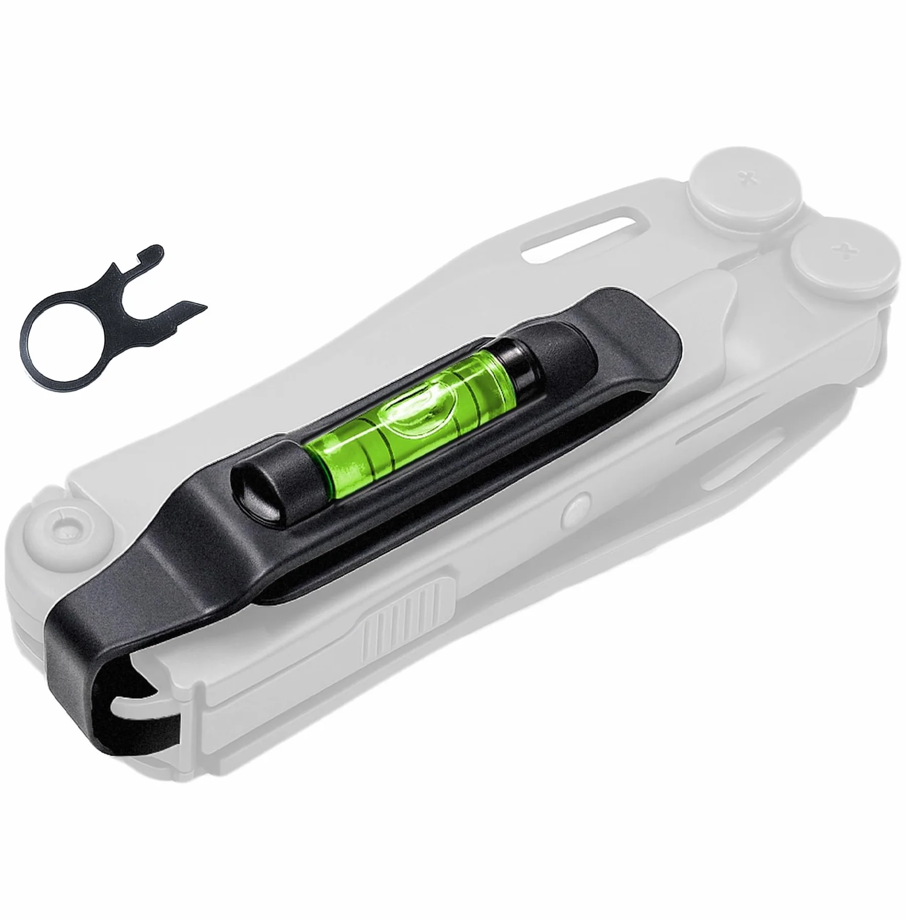 Galvanox Kieszonkowy klips do Leatherman z poziomem i szybkim zwalnianiem, stal węglowa, pasuje do Charge/Wave/Surge