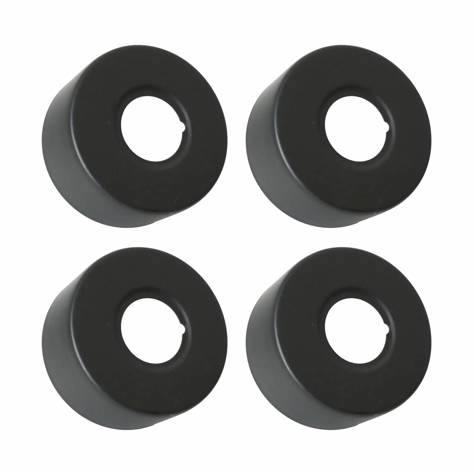 Kran rozety ze stali nierdzewnej 3/4 czarny Ø 66 mm x 30 mm 4 sztuki