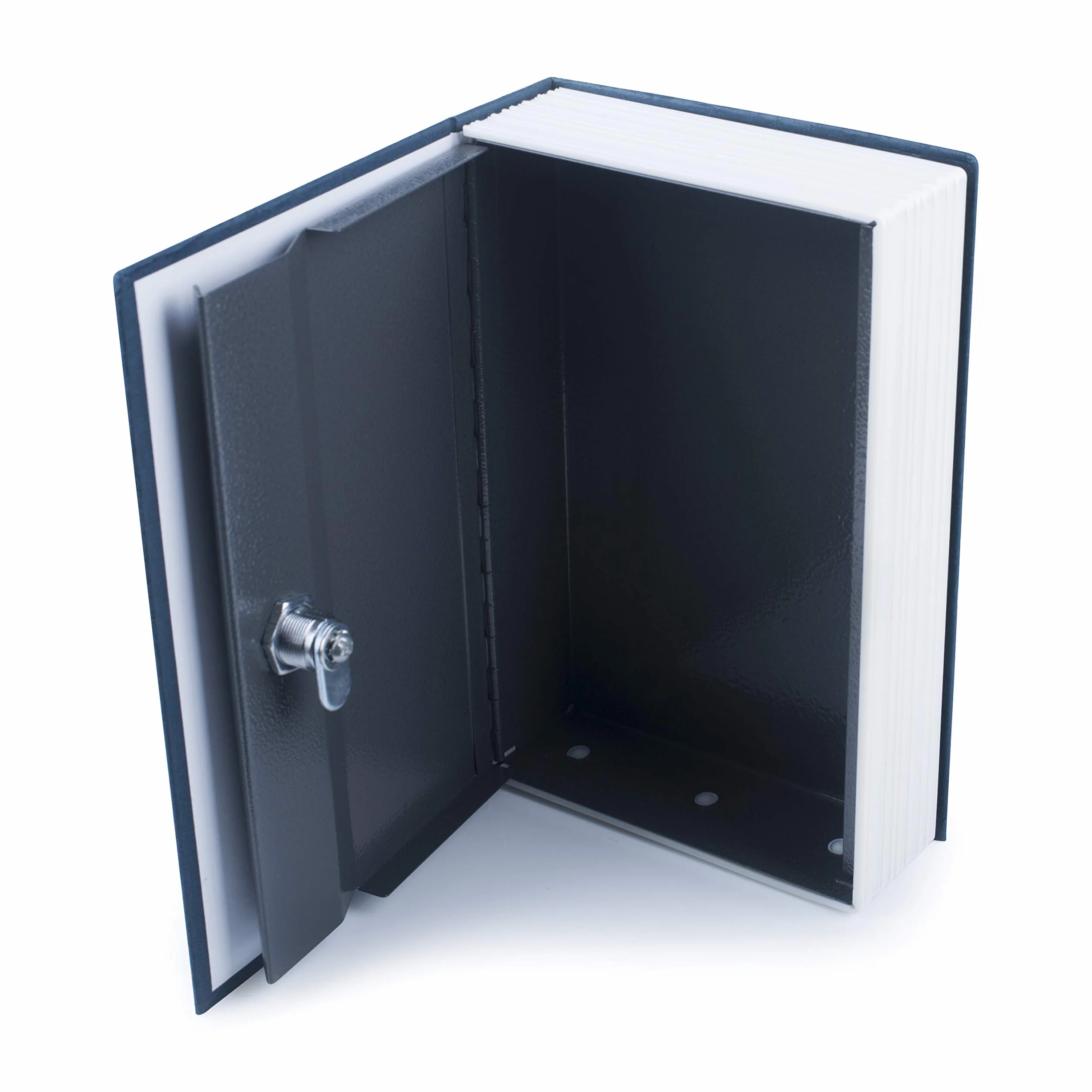 Sejf Książka Metalowa Na Pieniądze 23,5 x 15,5 x 5,5 cm Niebieska + 2 Klucze