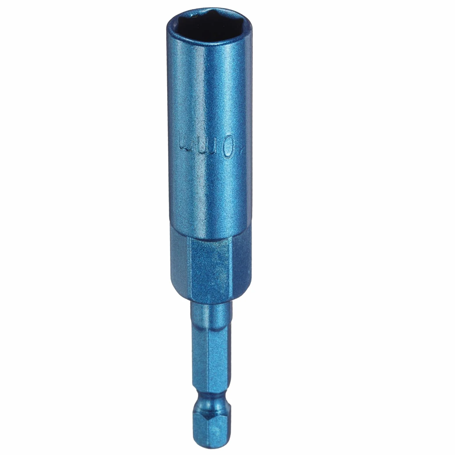 QUARKZMAN Nakrętka nasadowa 10 mm CR-V stal nierdzewna klucz nasadowy 1/4" sześciokątna końcówka do wkrętarki akumulatorowej niebieska