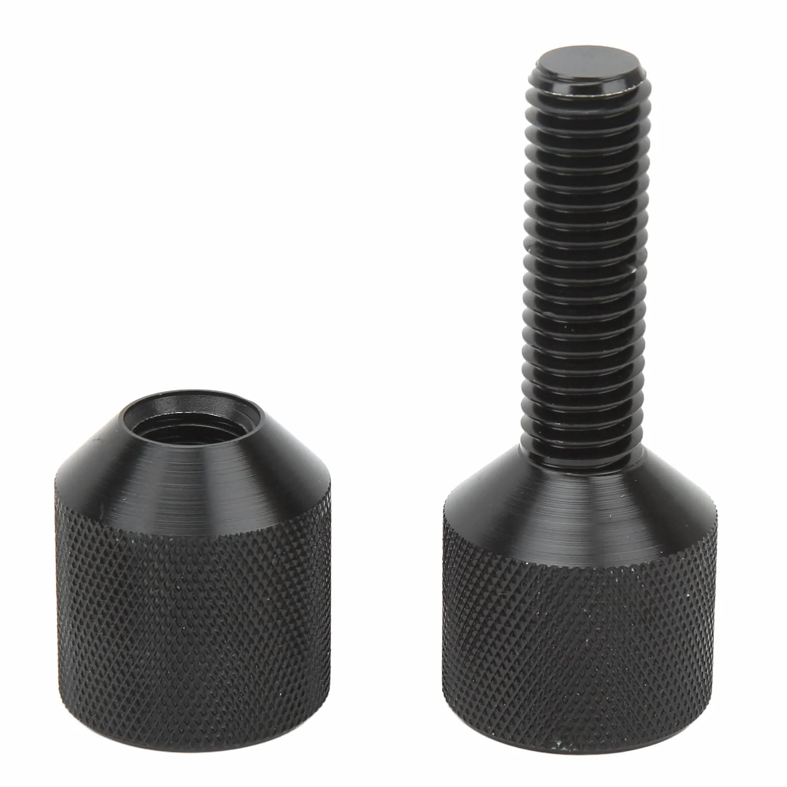 Dwa Hole Pins Set, 2Pcs Aluminum 2 Hole Flange Alignment Pin łatwe w użyciu trwałe gwintowane dwa Hole Pins z Anodized Oxide Black Finish dla samochodu statku dużych maszyn