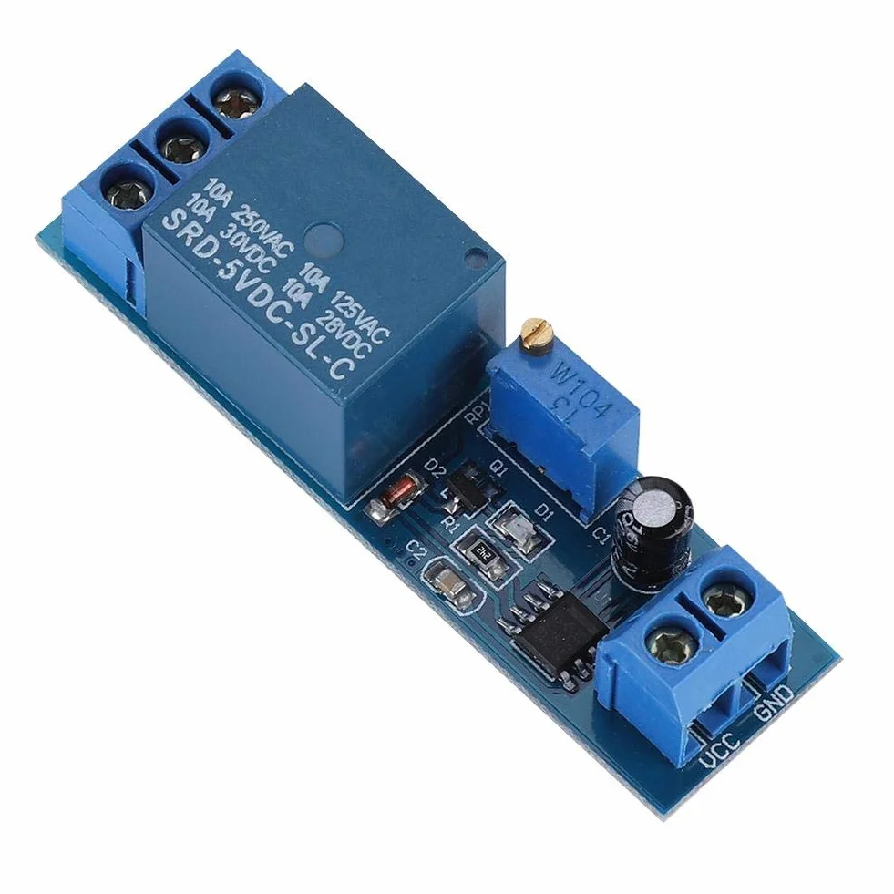Diyeeni 2 szt. Moduł przekaźnika NE555 Regulowany z opóźnieniem 0-10 sekund 5 V