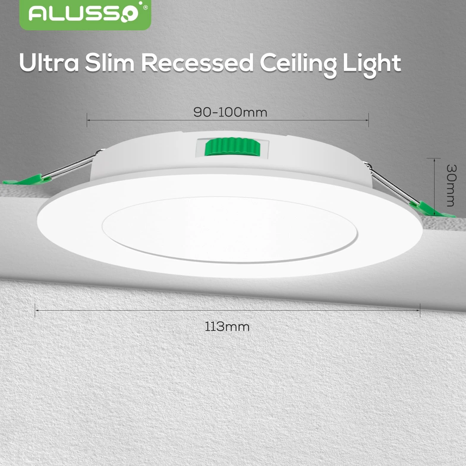 ALUSSO Reflektor LED do zabudowy 7W 580lm 30mm IP44 zestaw 6 sztuk